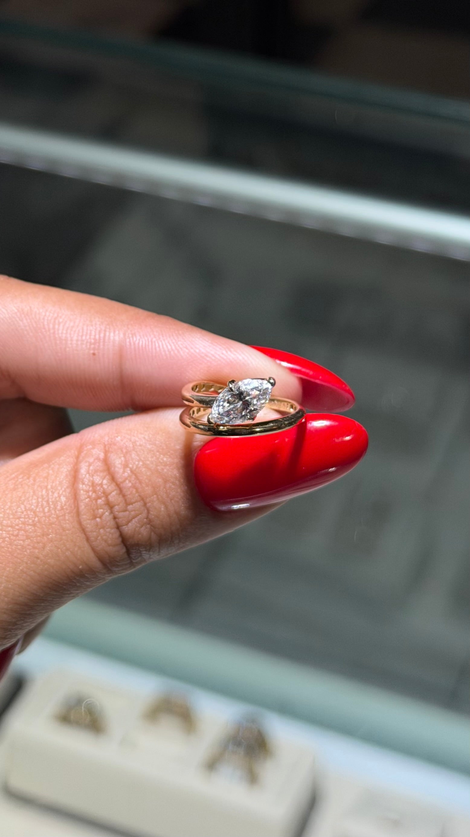 1.20CT Marquise Lab Diamond Ring