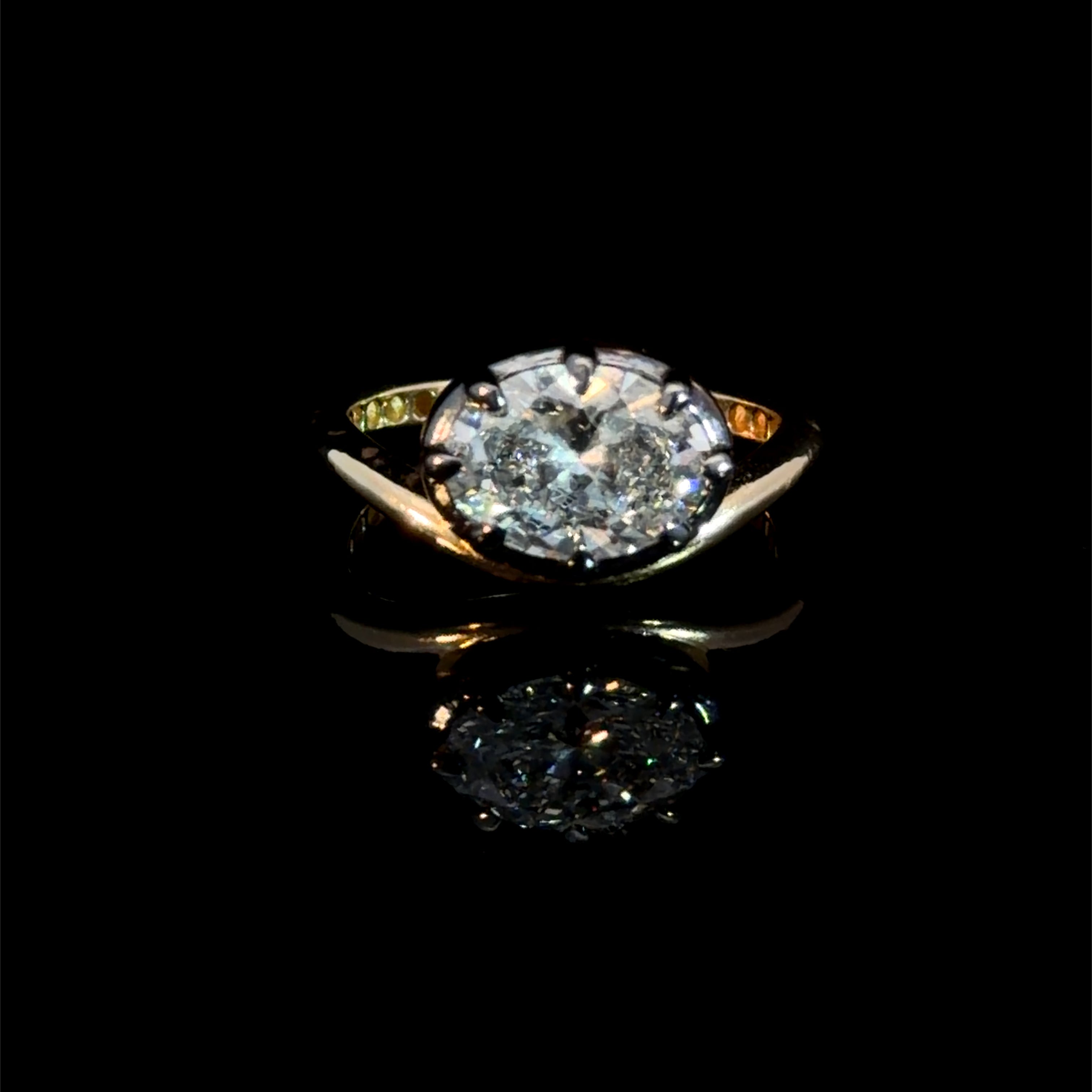 1.65CT Oval Lab Diamond Ring