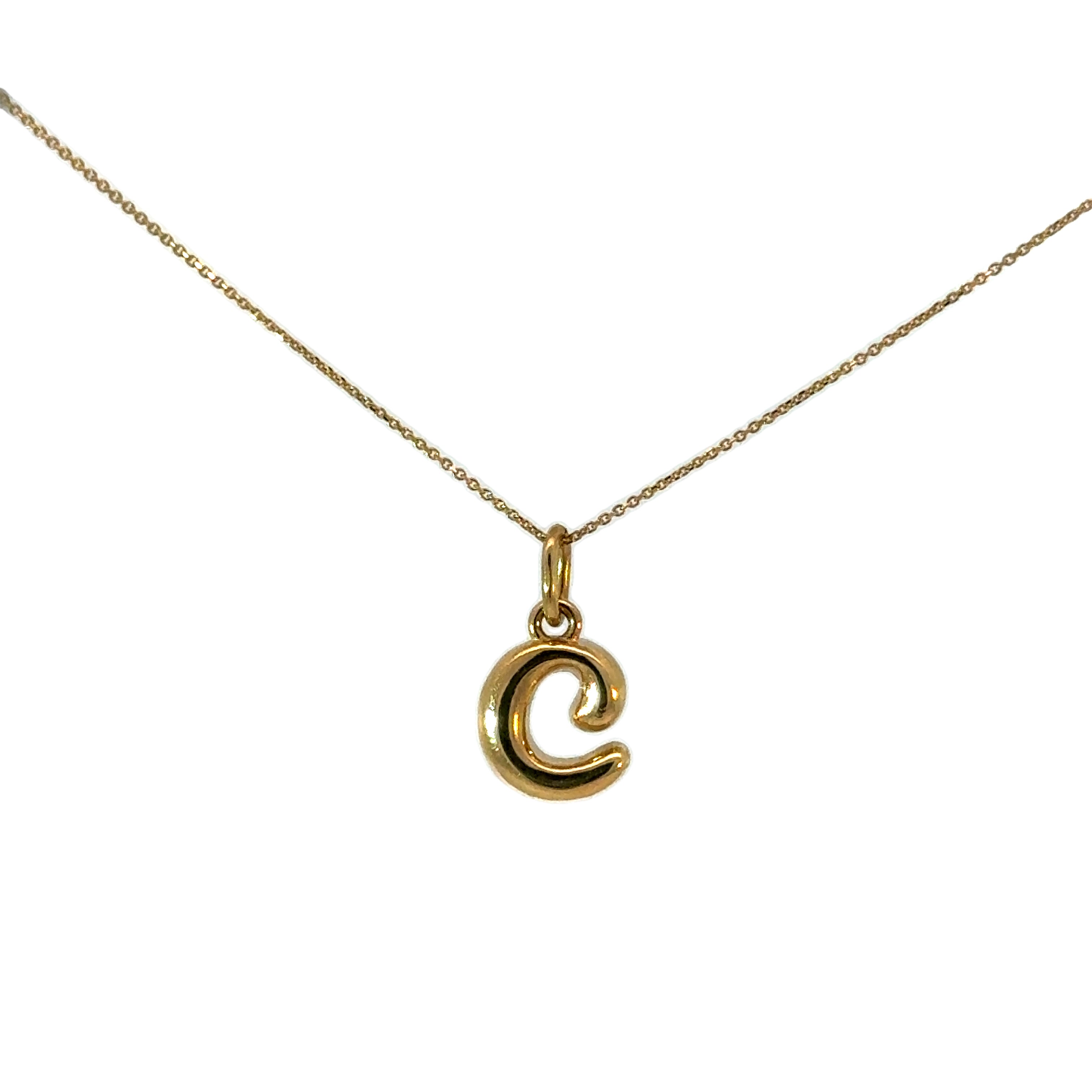 14k Gold - Bubble Initial Necklace