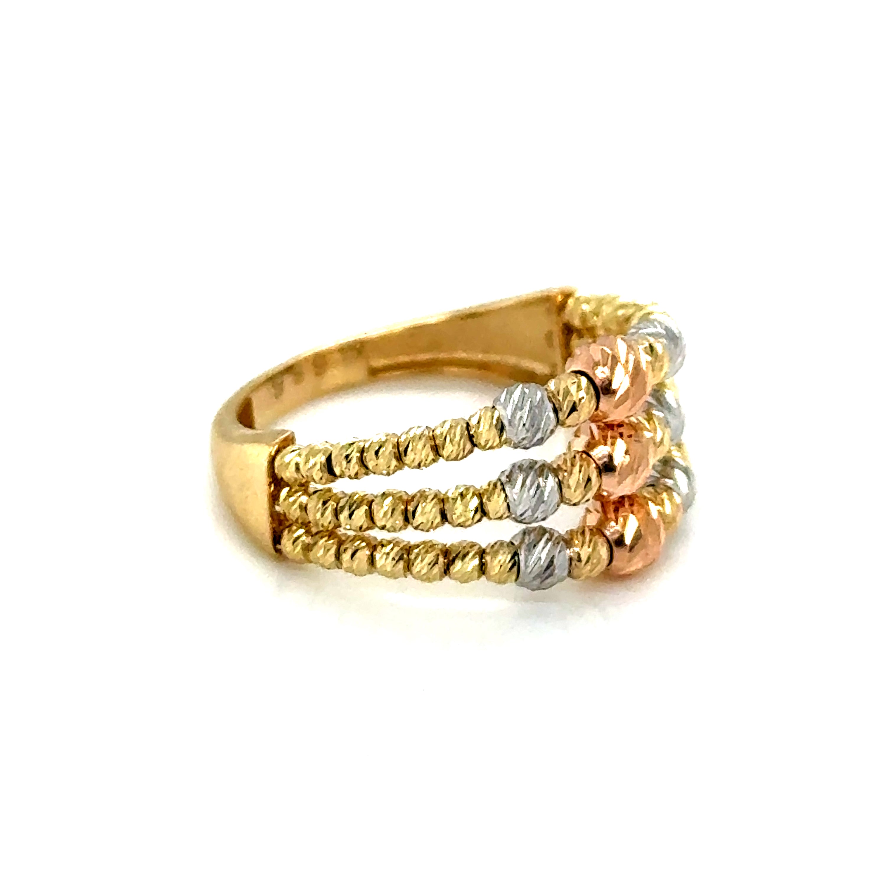 14k Gold - Tricolor Ring