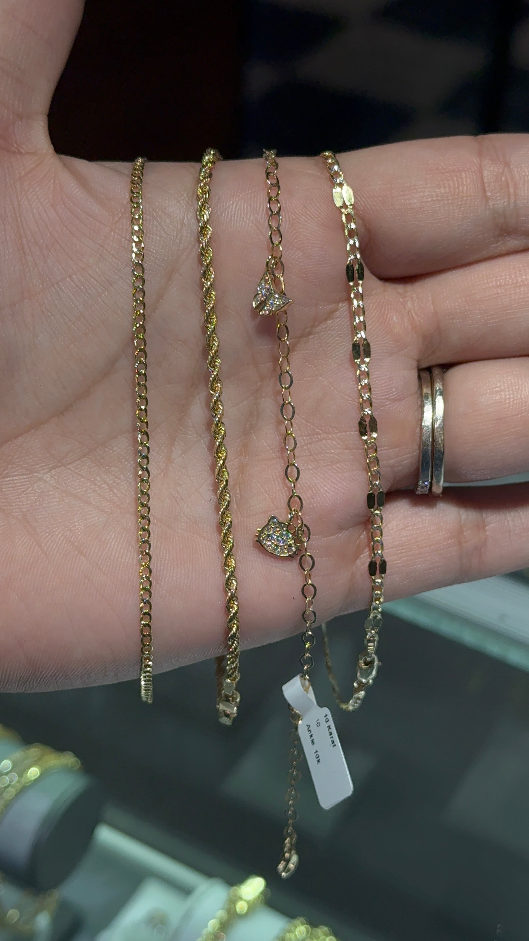 10k Gold - 2mm Flat Cuban Anklet