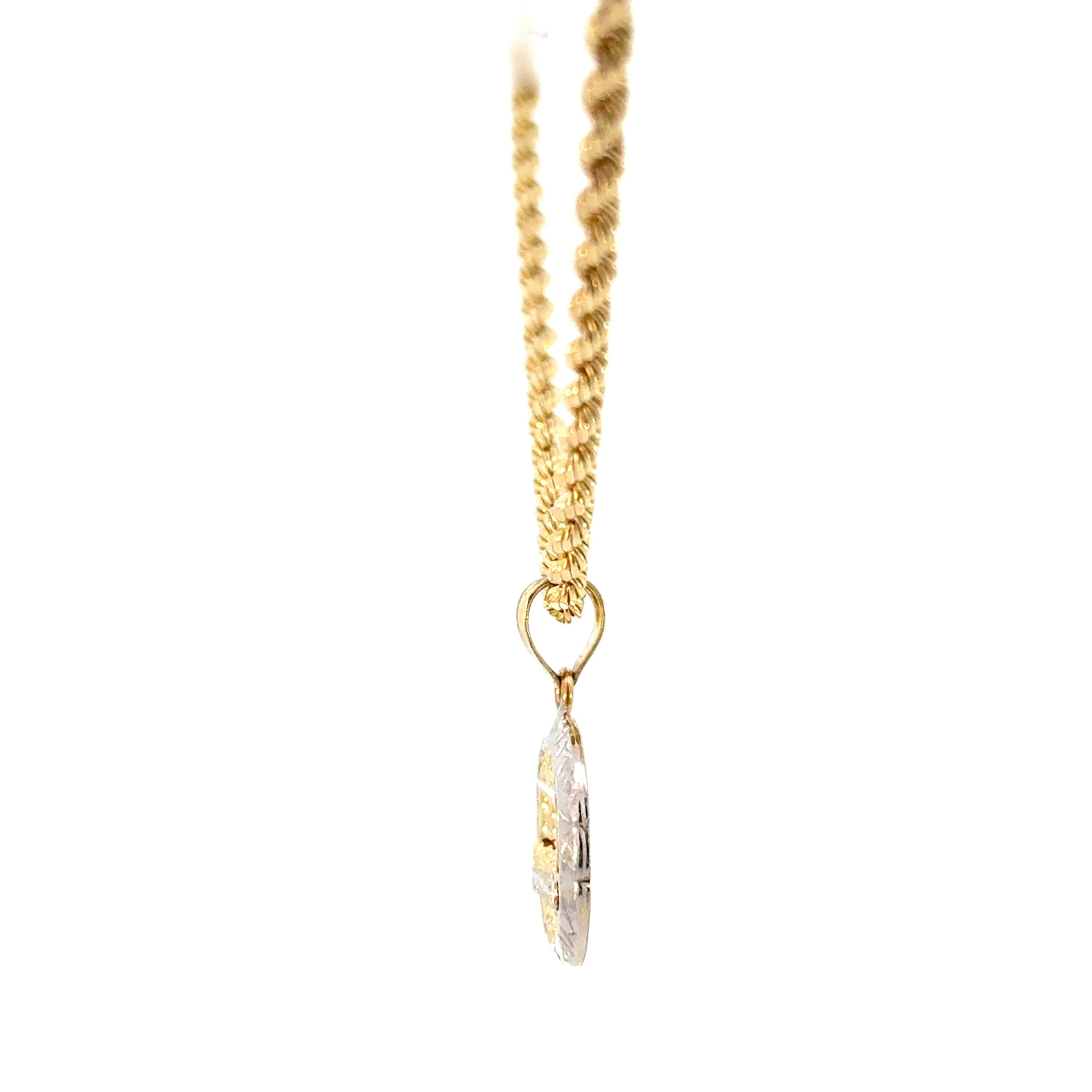 10k Gold Set - 3mm Rope Chain + Pendant