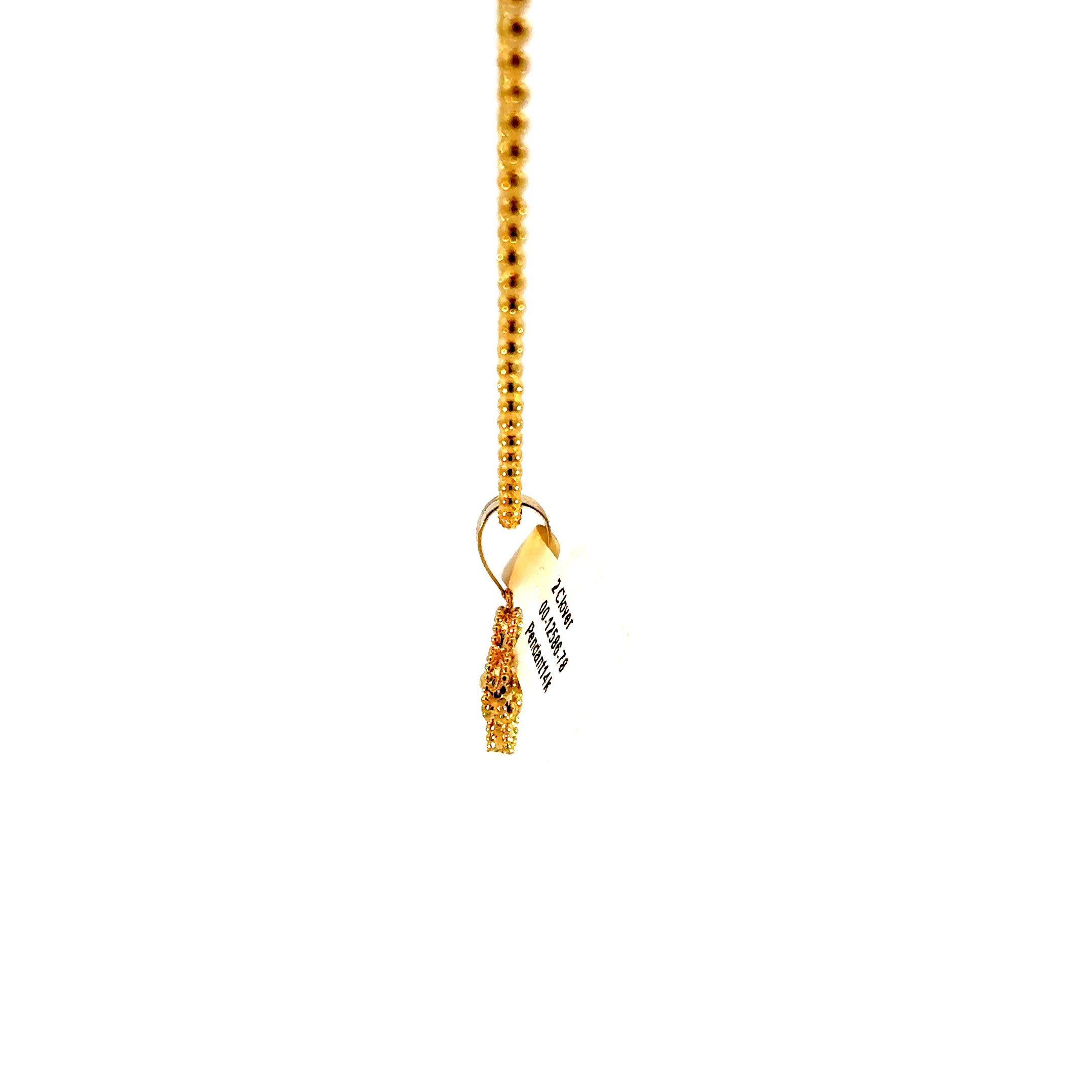 14k Gold Set - 1.8mm Solid Mooncut Chain + Pendant