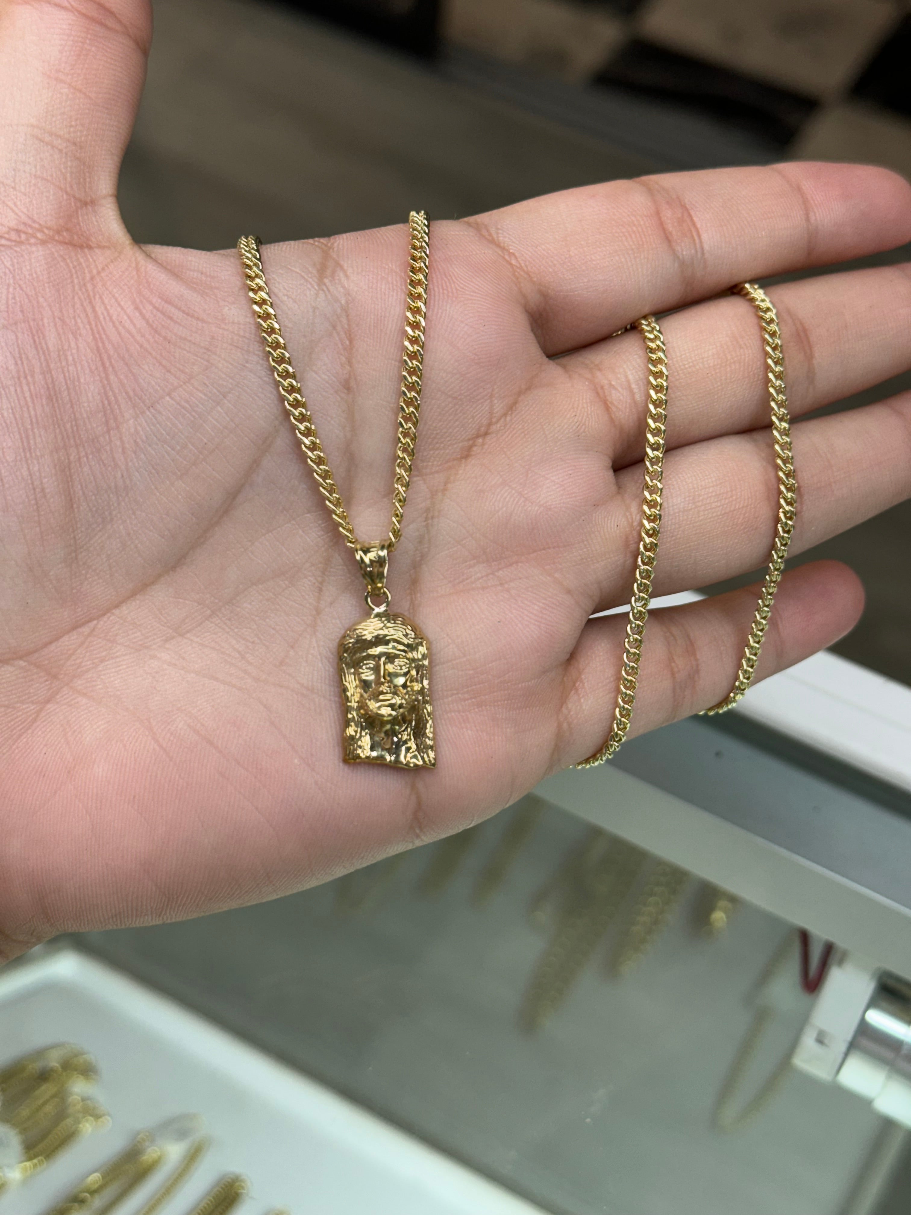 10k Gold Set - 3mm Cuban Chain + Pendant