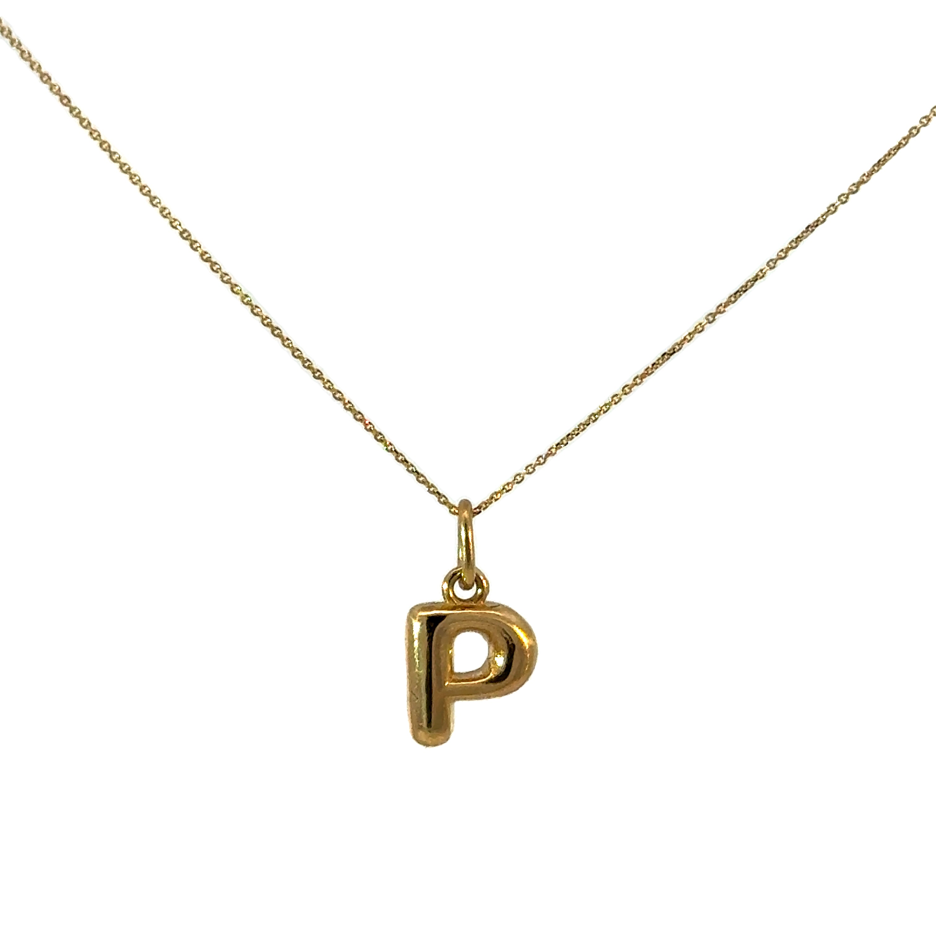 14k Gold - Bubble Initial Necklace