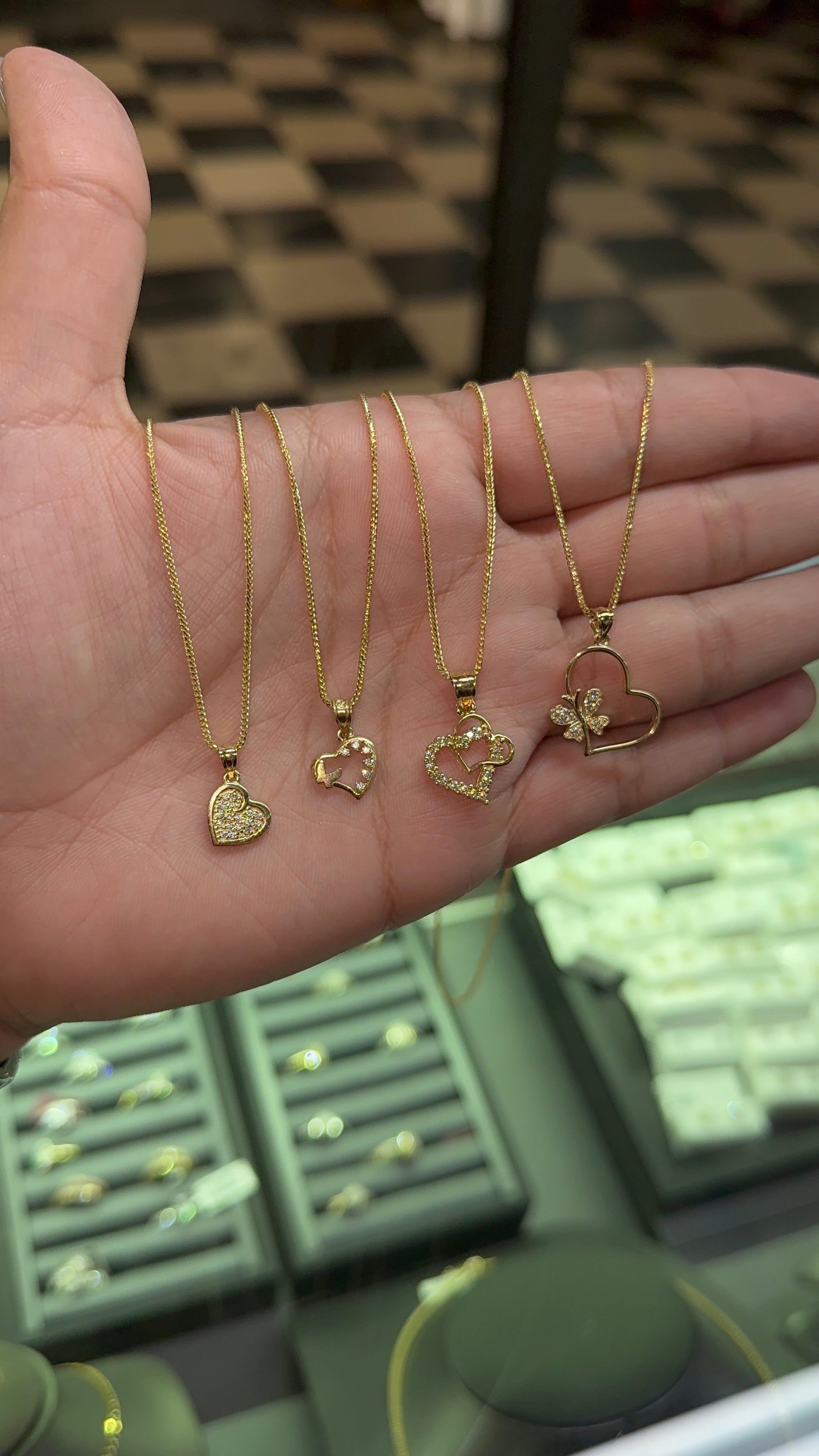 14k Gold Set - 1mm Solid Franco Chain + Pendant