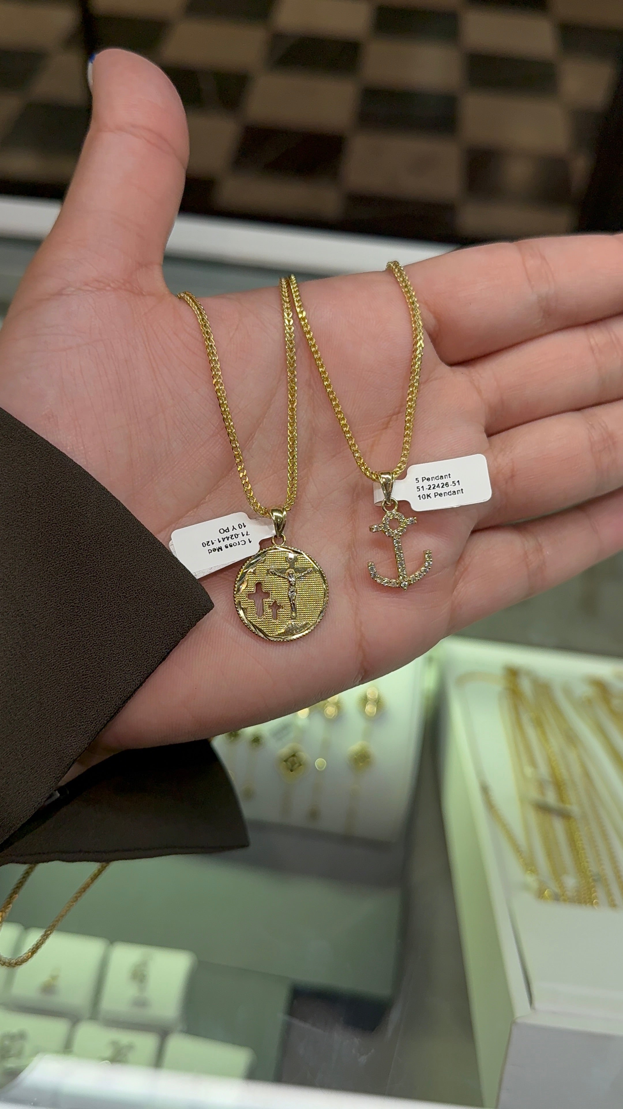 10k Gold Set - 1.8mm Franco Chain + Pendant