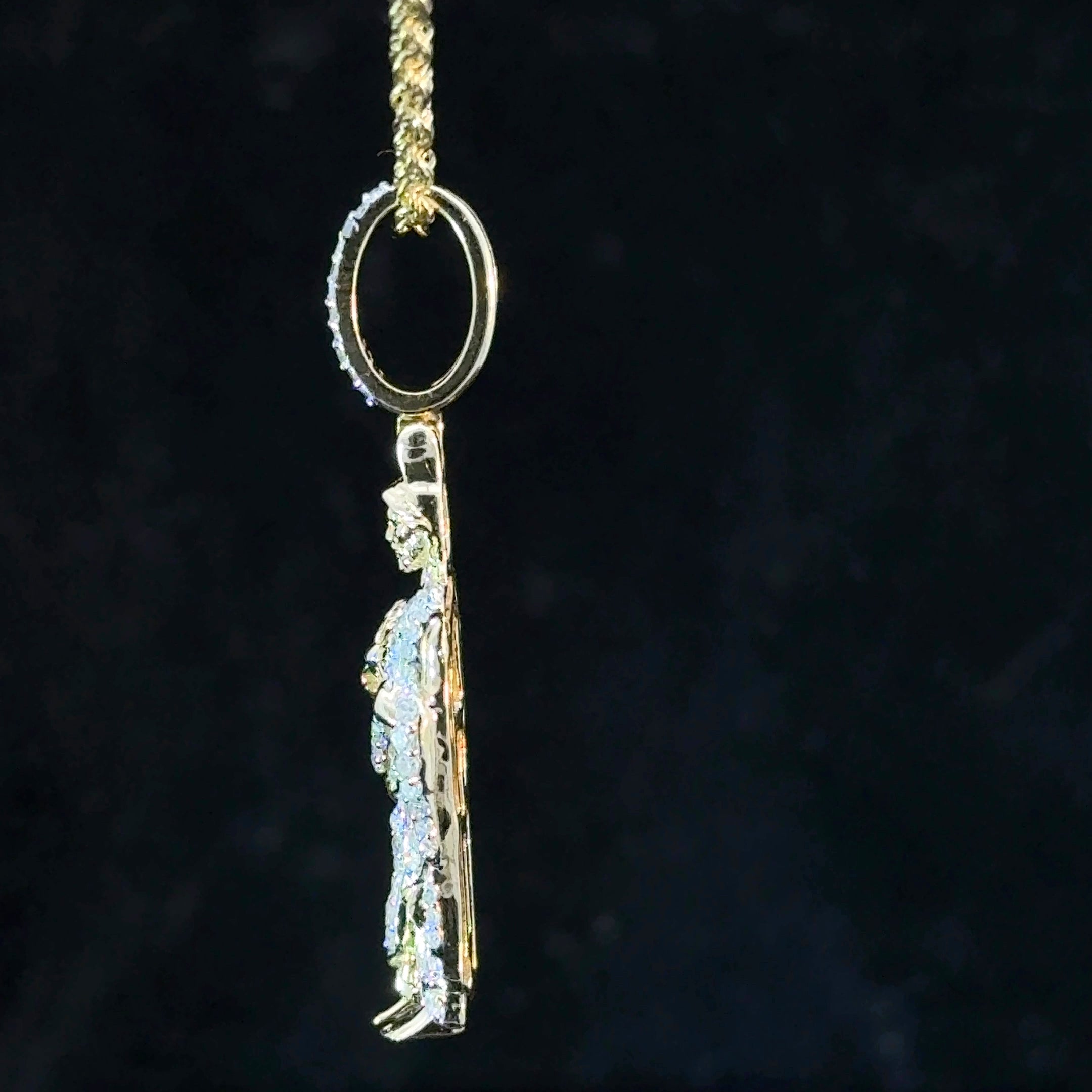 10k Gold & Diamonds - Jesus Pendant