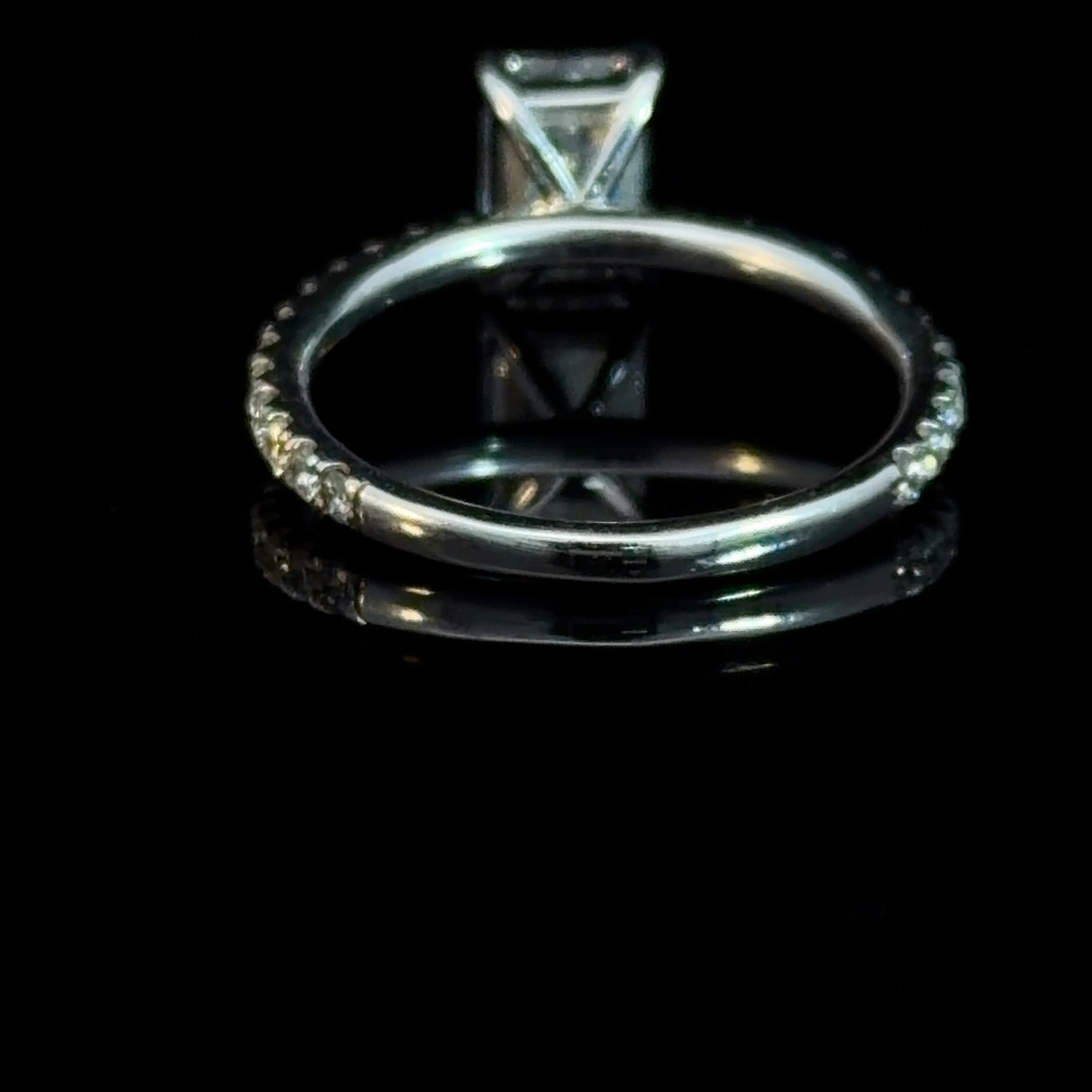 1.03 CT Radiant Cut Lab Grown Diamond Engagement Ring | E/VS2 | 14K Gold