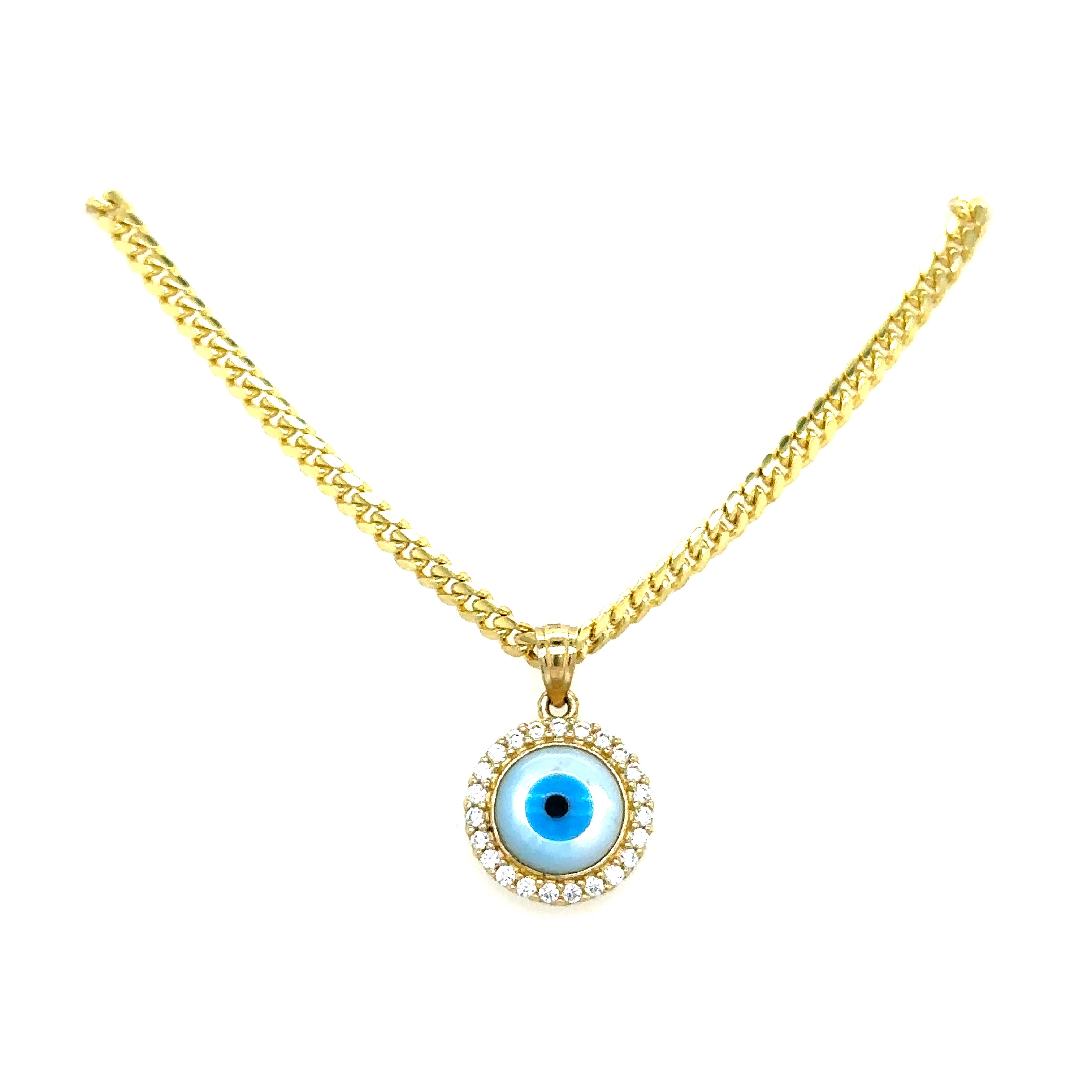 10k Gold Set -  2.6mm Solid Cuban Chain + Pendant