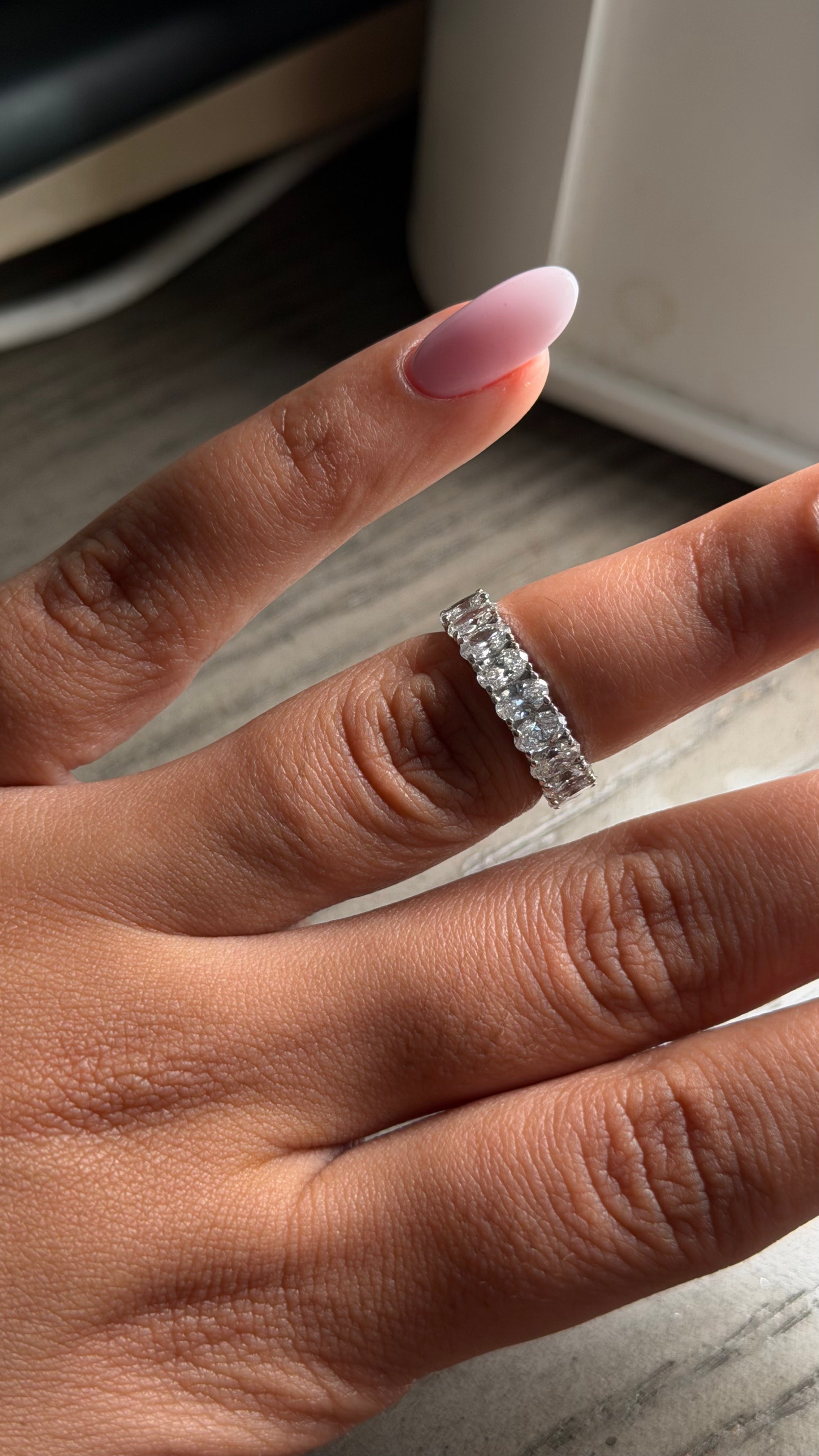 3.65ct Lab Diamond Oval Cut Eternity Band