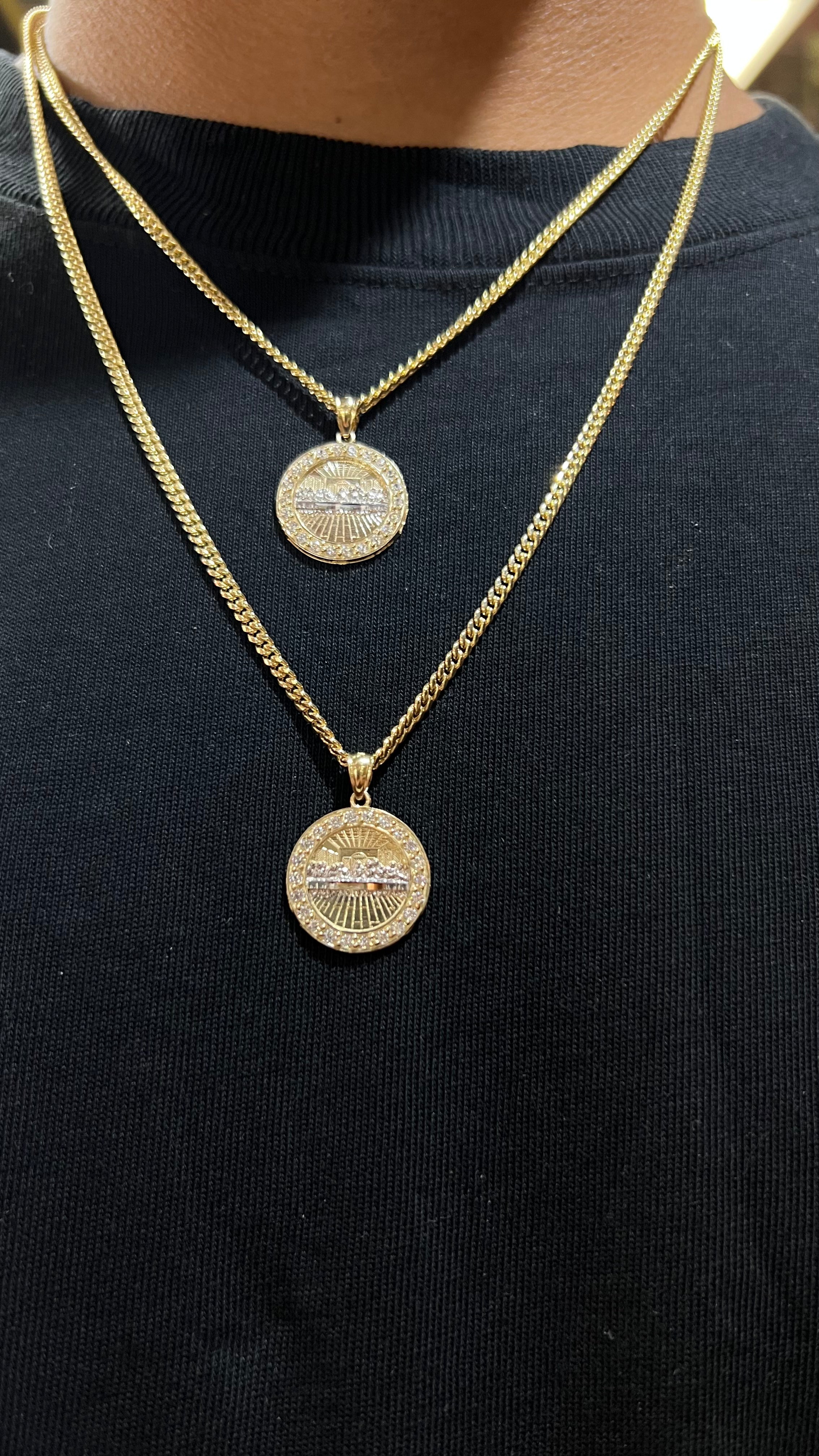 10k Gold Set - 3mm Cuban + Last supper