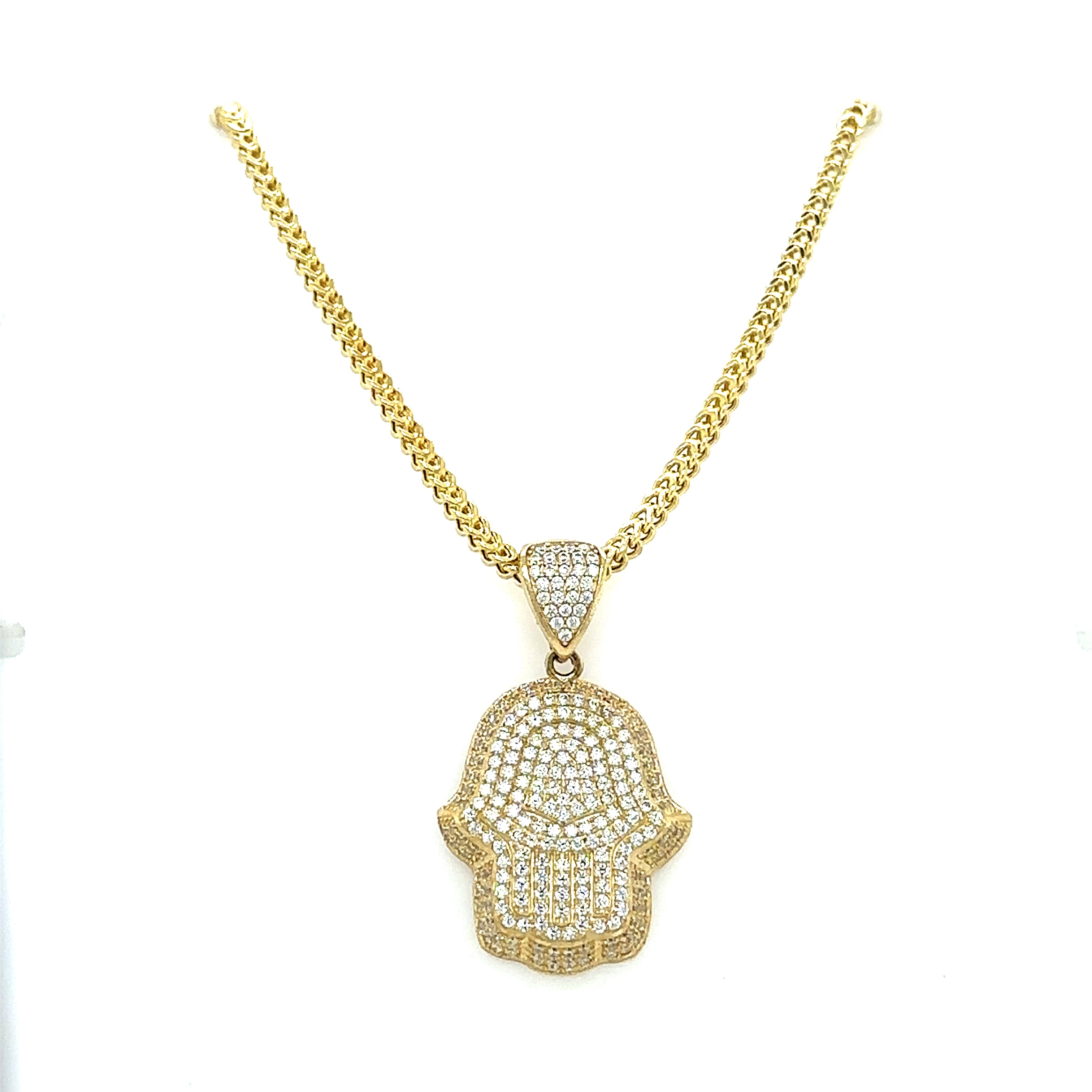 10k Gold Set -  2.2mm Franco Chain + Pendant