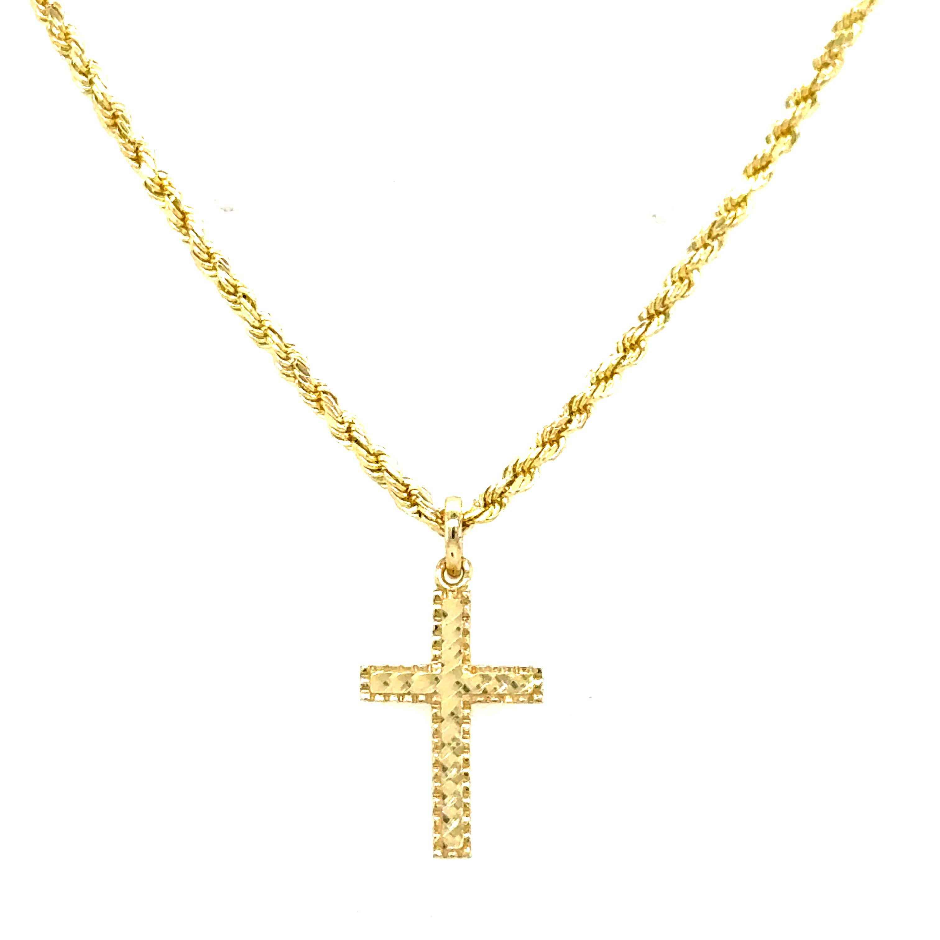 10k Gold Set -  2mm Rope Chain + Pendant