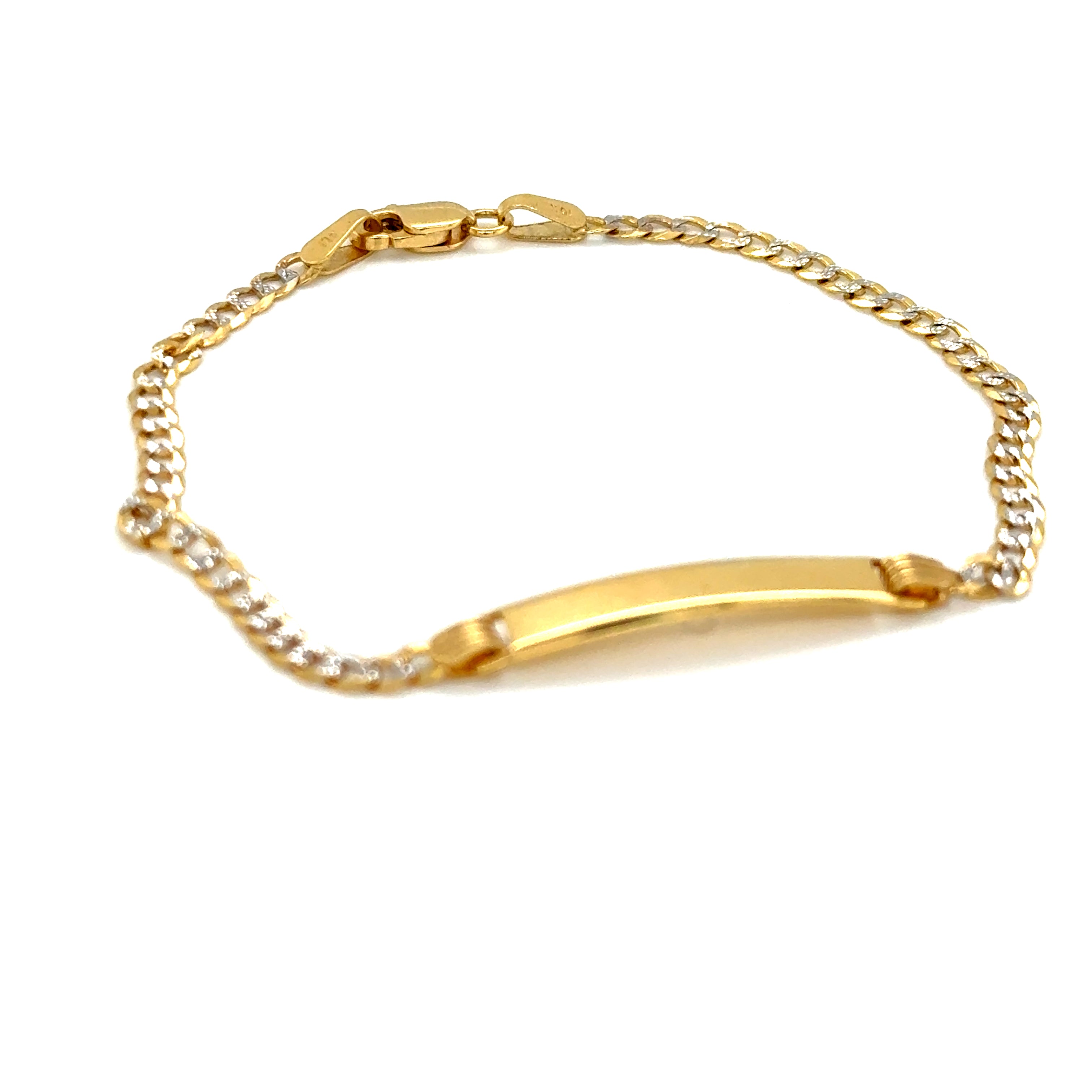 10k Gold - 2-Tone Curb Link Kids Valentino