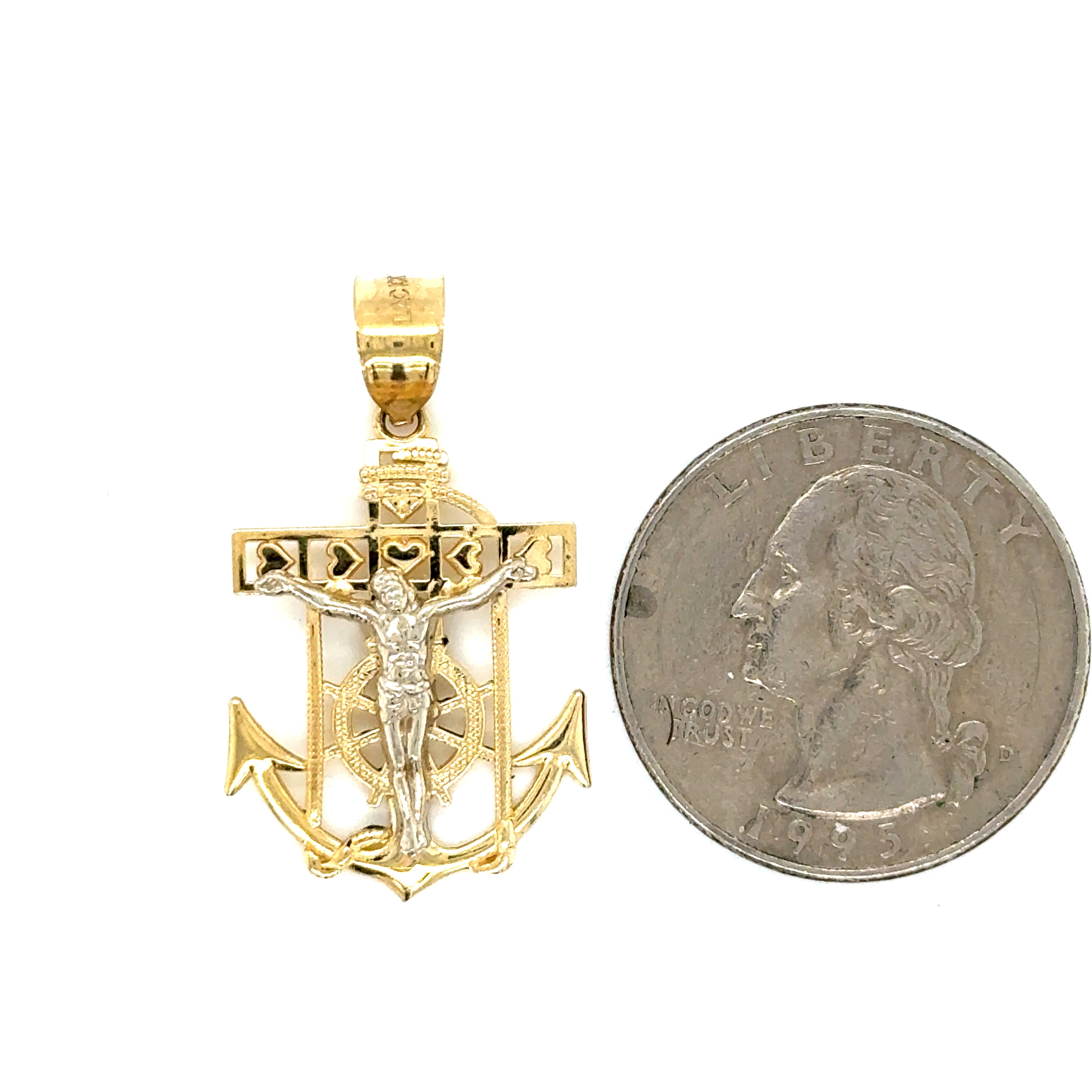 10k Gold - Anchor Pendant