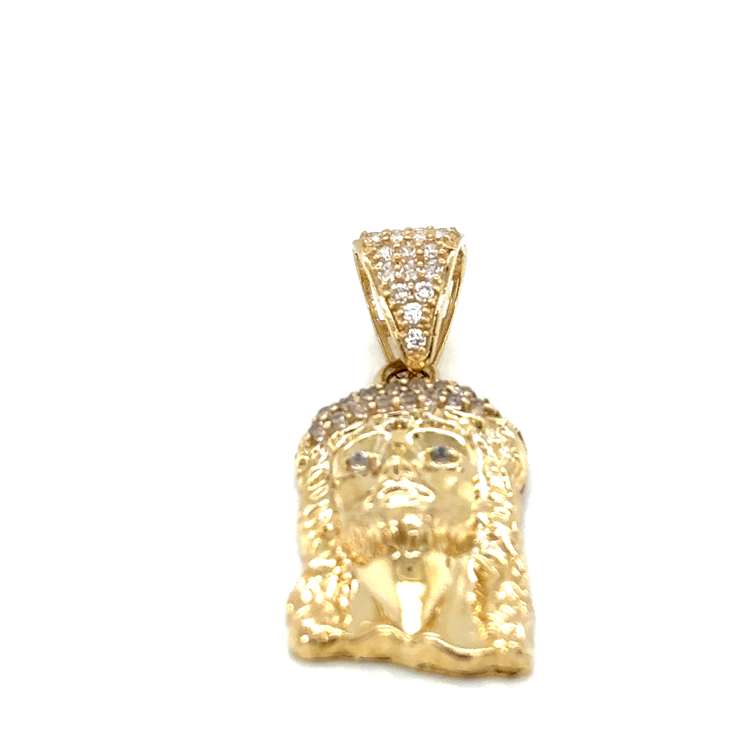 10k Gold - Jesus Face Pendant