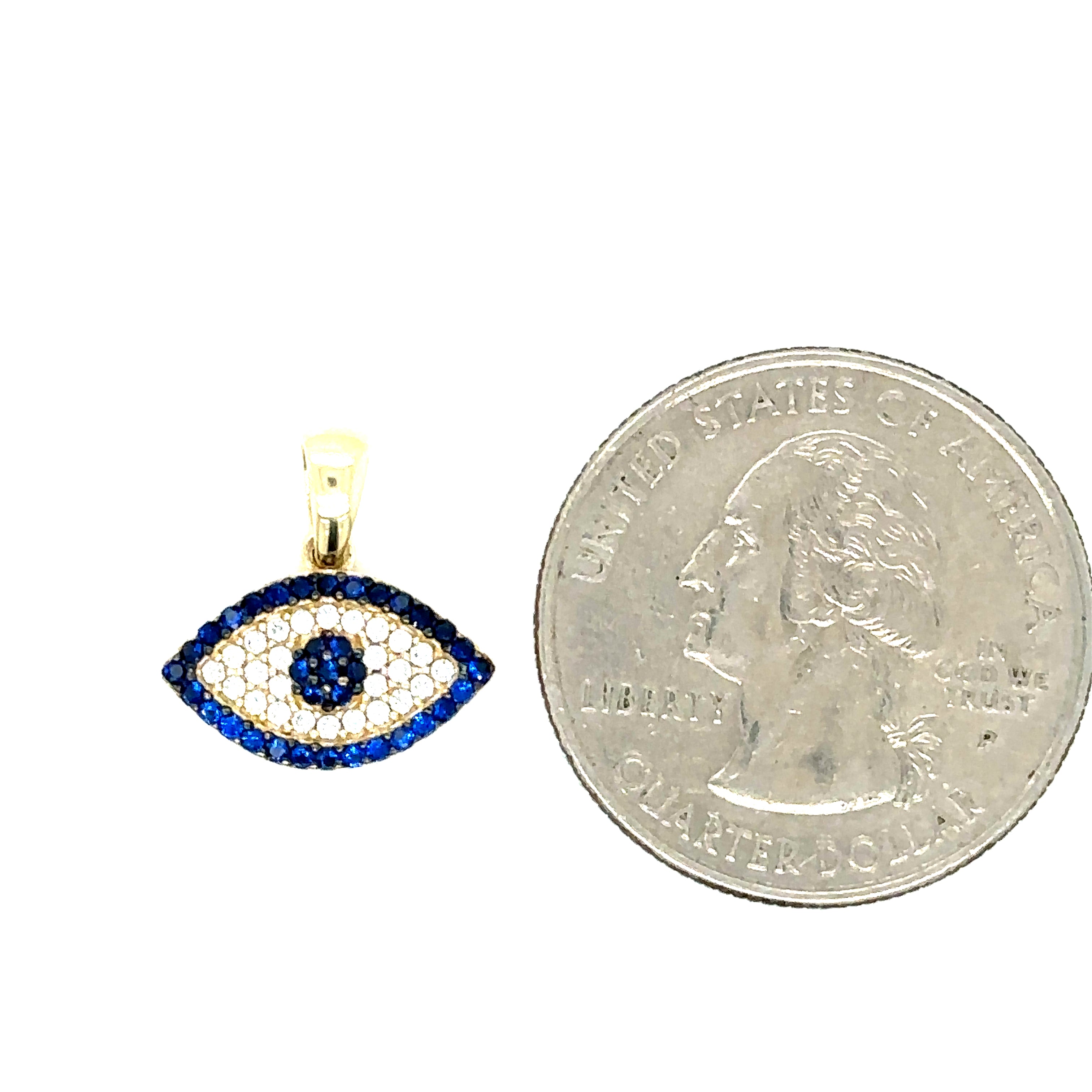 10k Gold - Evil Eye Pendant