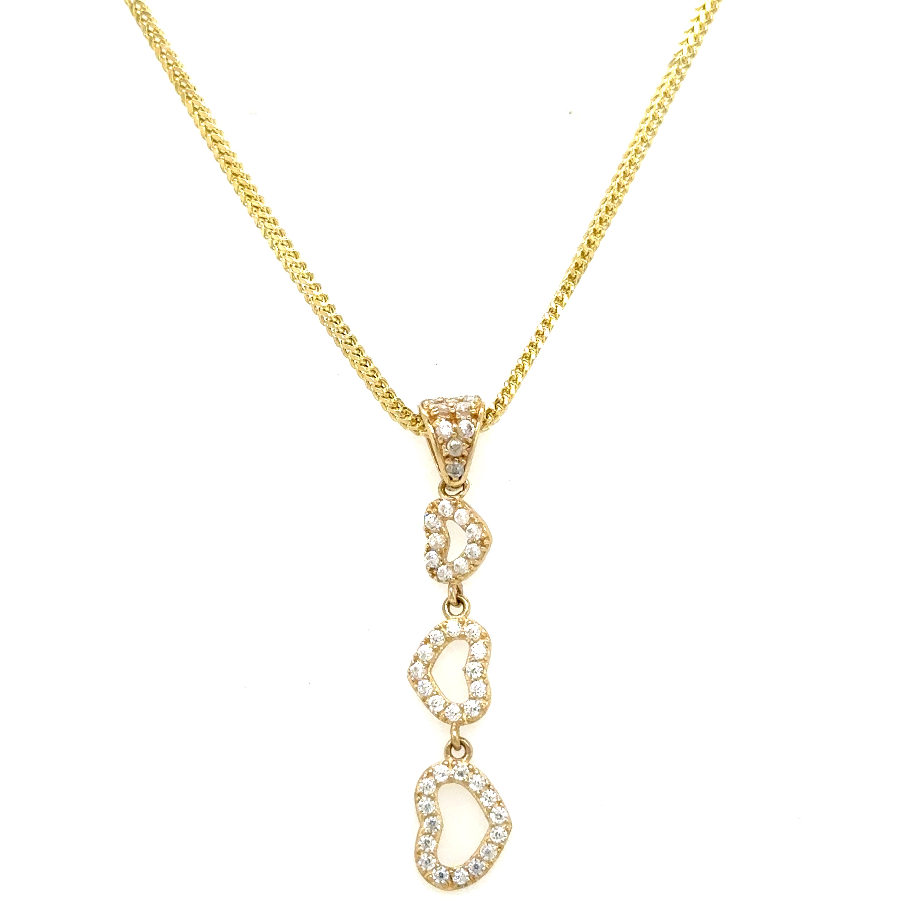 10k Gold Set - 1.5mm Franco Chain  + Pendant