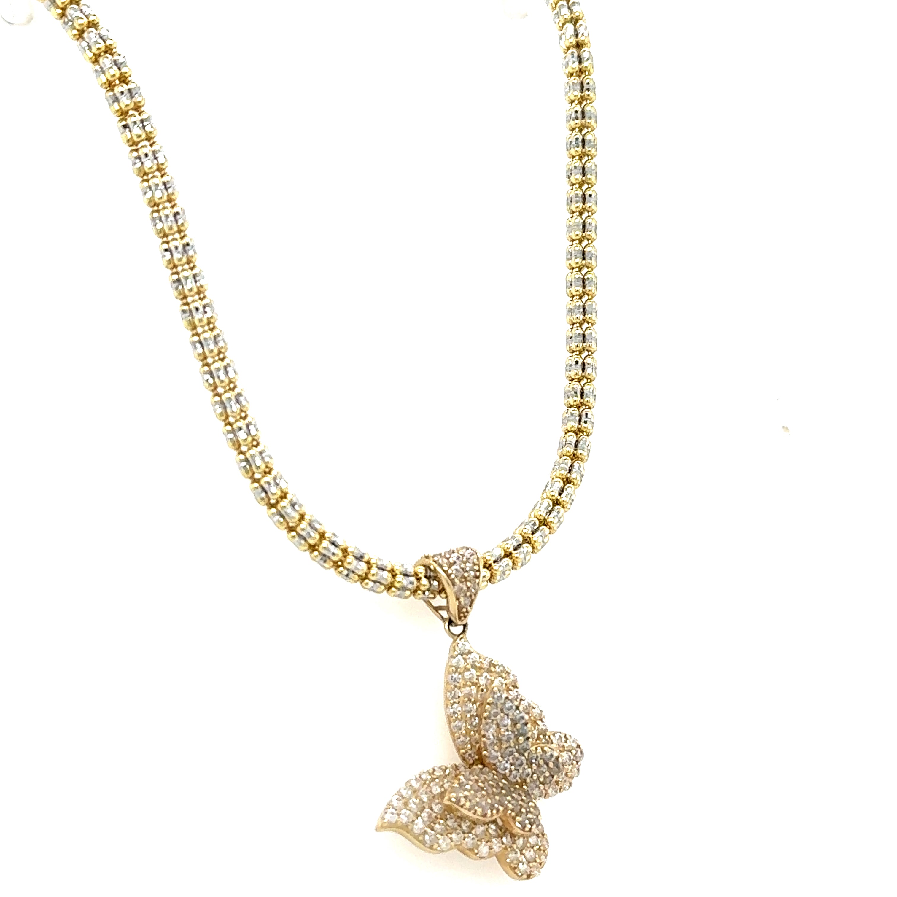 Gold Set - 3.3mm Fancy Chain  + Pendant