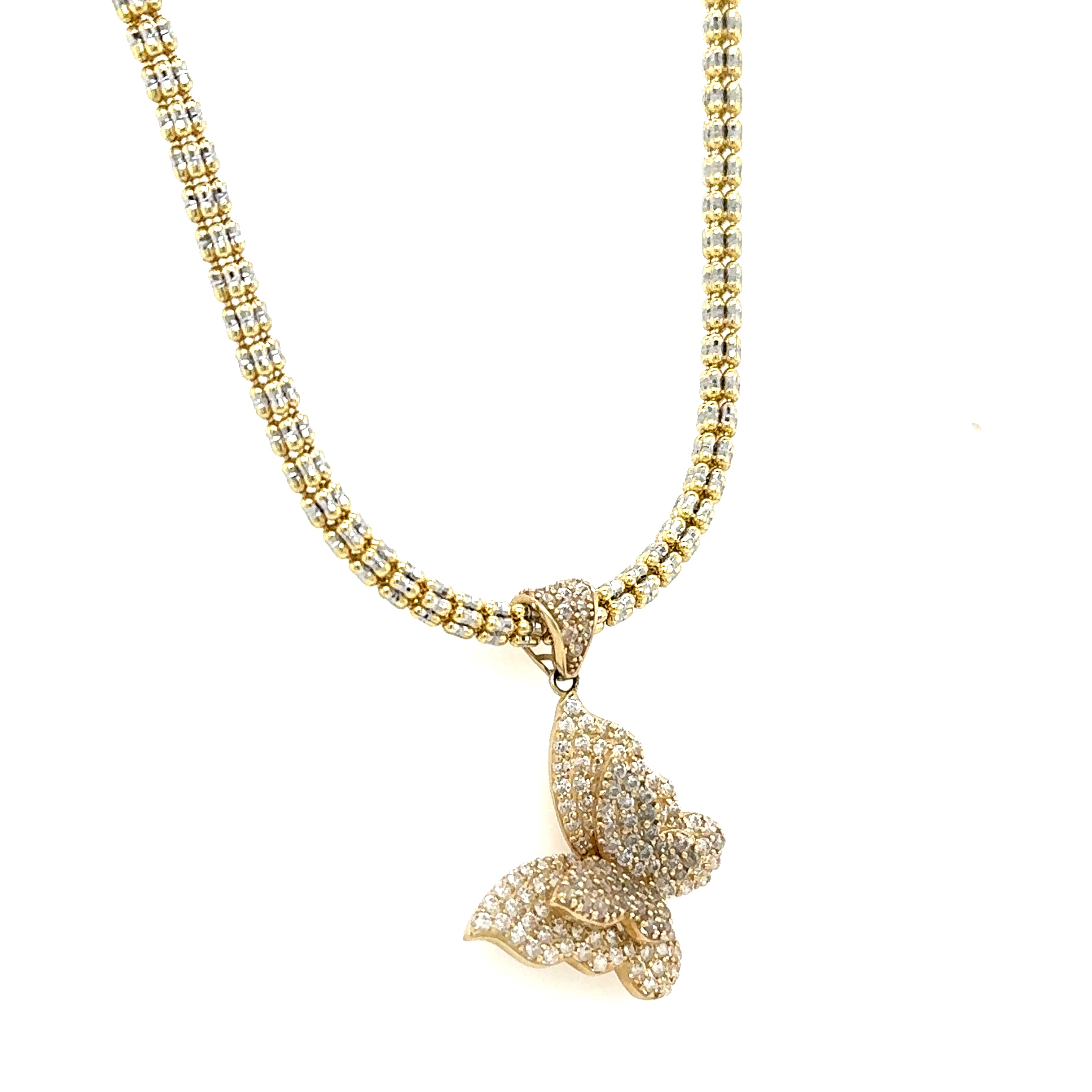 Gold Set - 3.3mm Fancy Chain  + Pendant