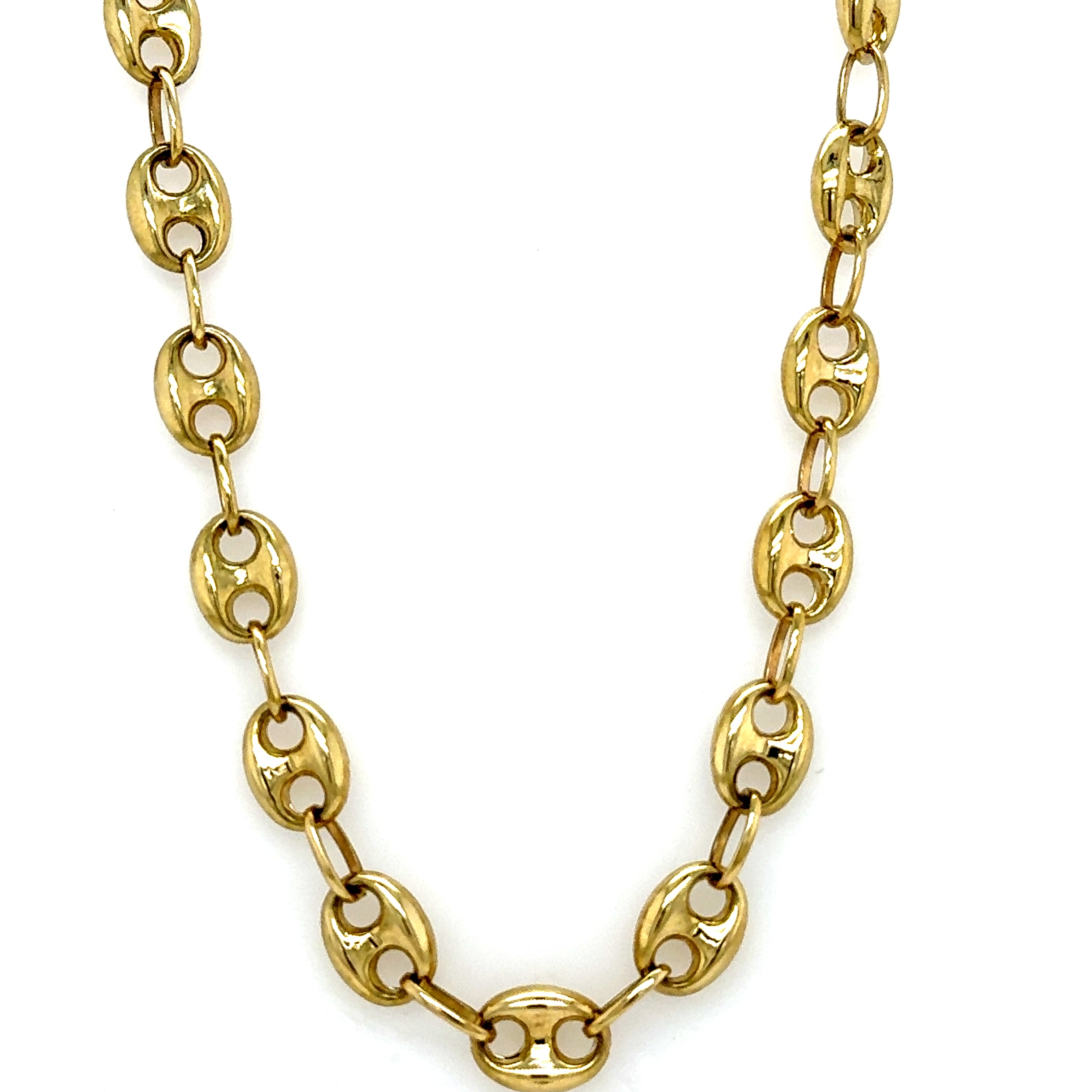 10k Gold - 7.5mm Puff Mariner Chain