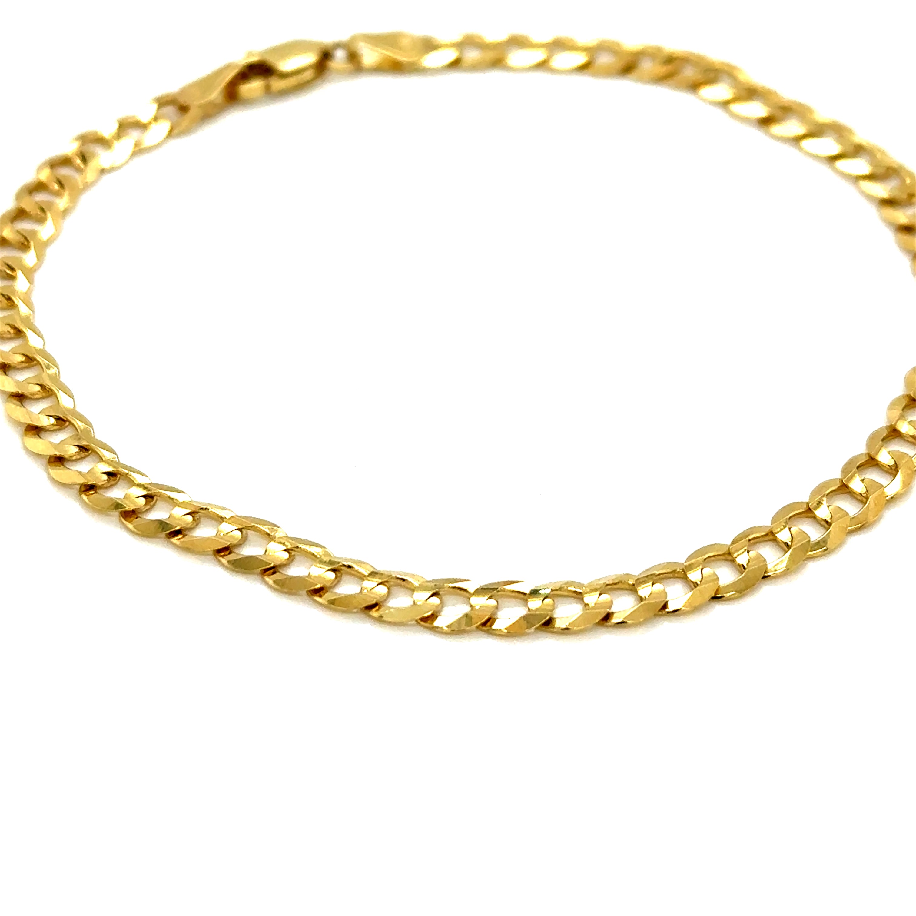 10k Solid Gold - 4.7mm Solid Curb Link Bracelet