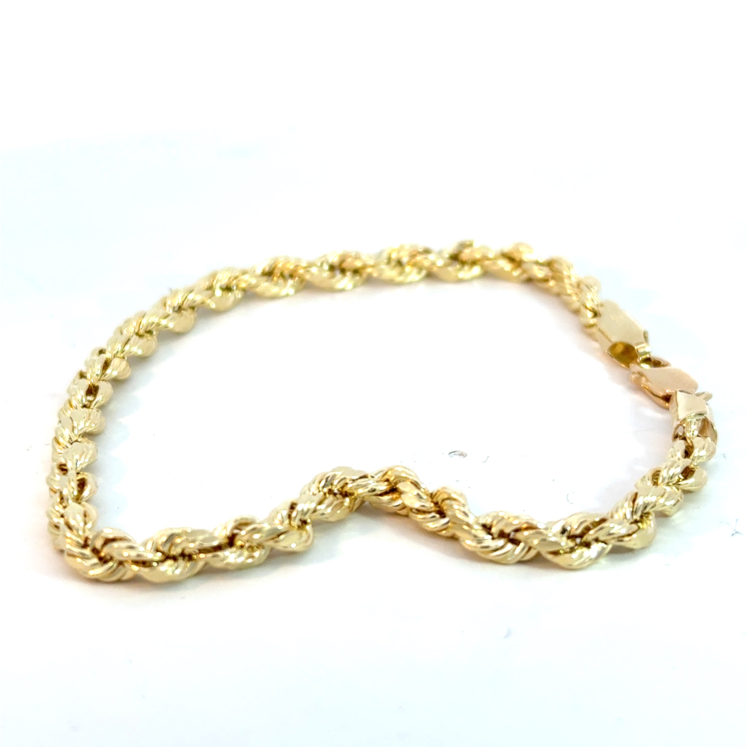 10K Gold Rope Bracelet 4MM