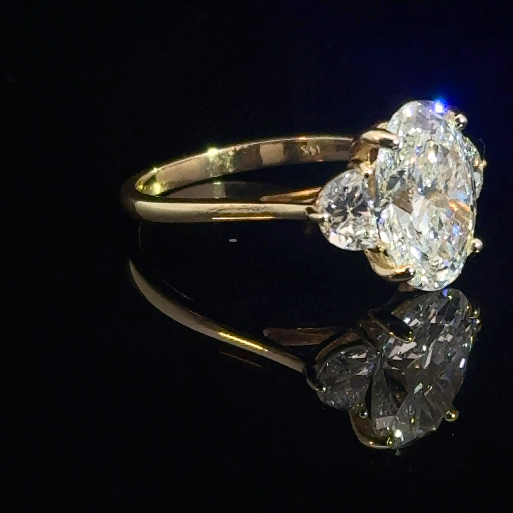 14K Gold 4ct Lab Diamond Cluster Engagement Ring | "The Showstopper" | F Color VS2