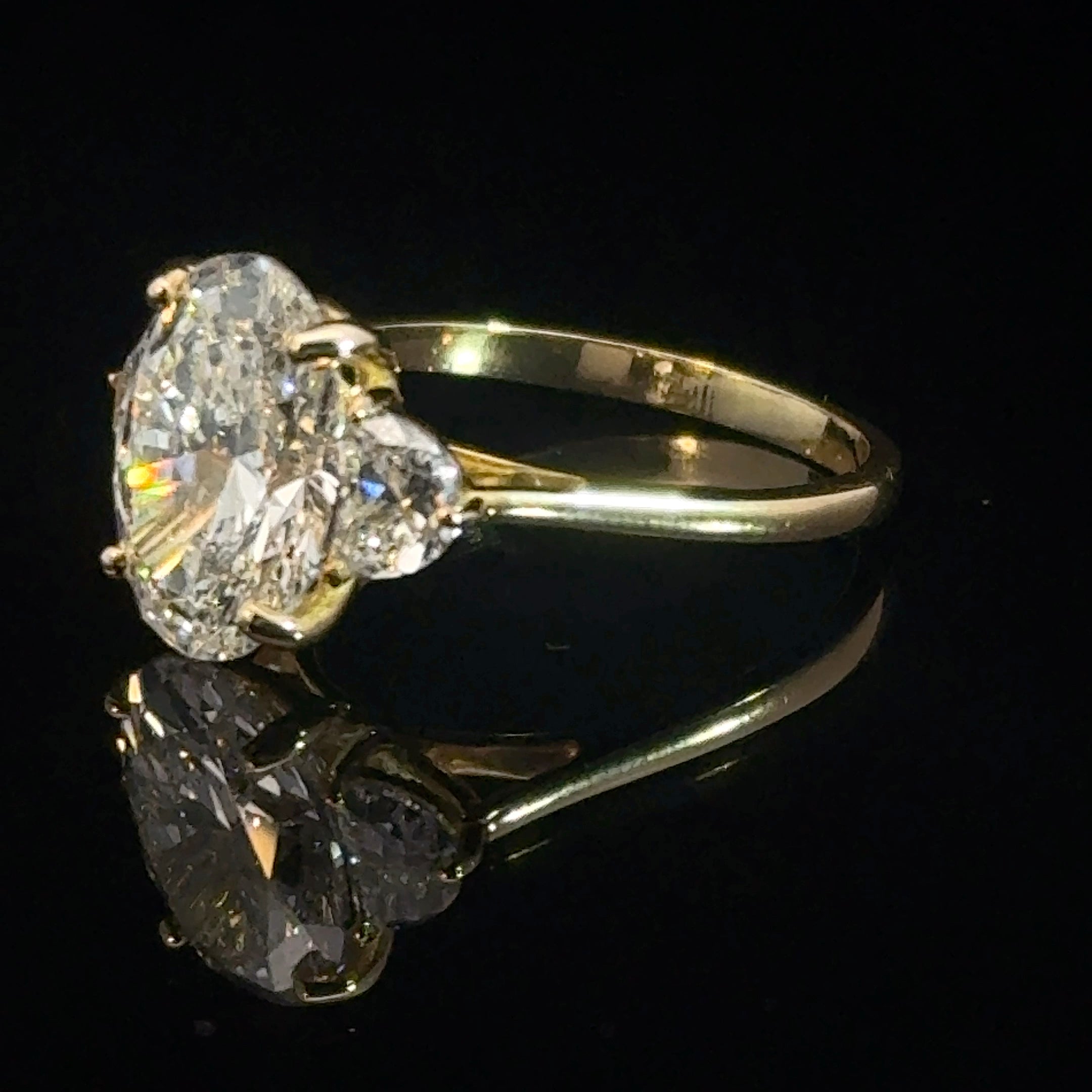 14K Gold 4ct Lab Diamond Cluster Engagement Ring | "The Showstopper" | F Color VS2