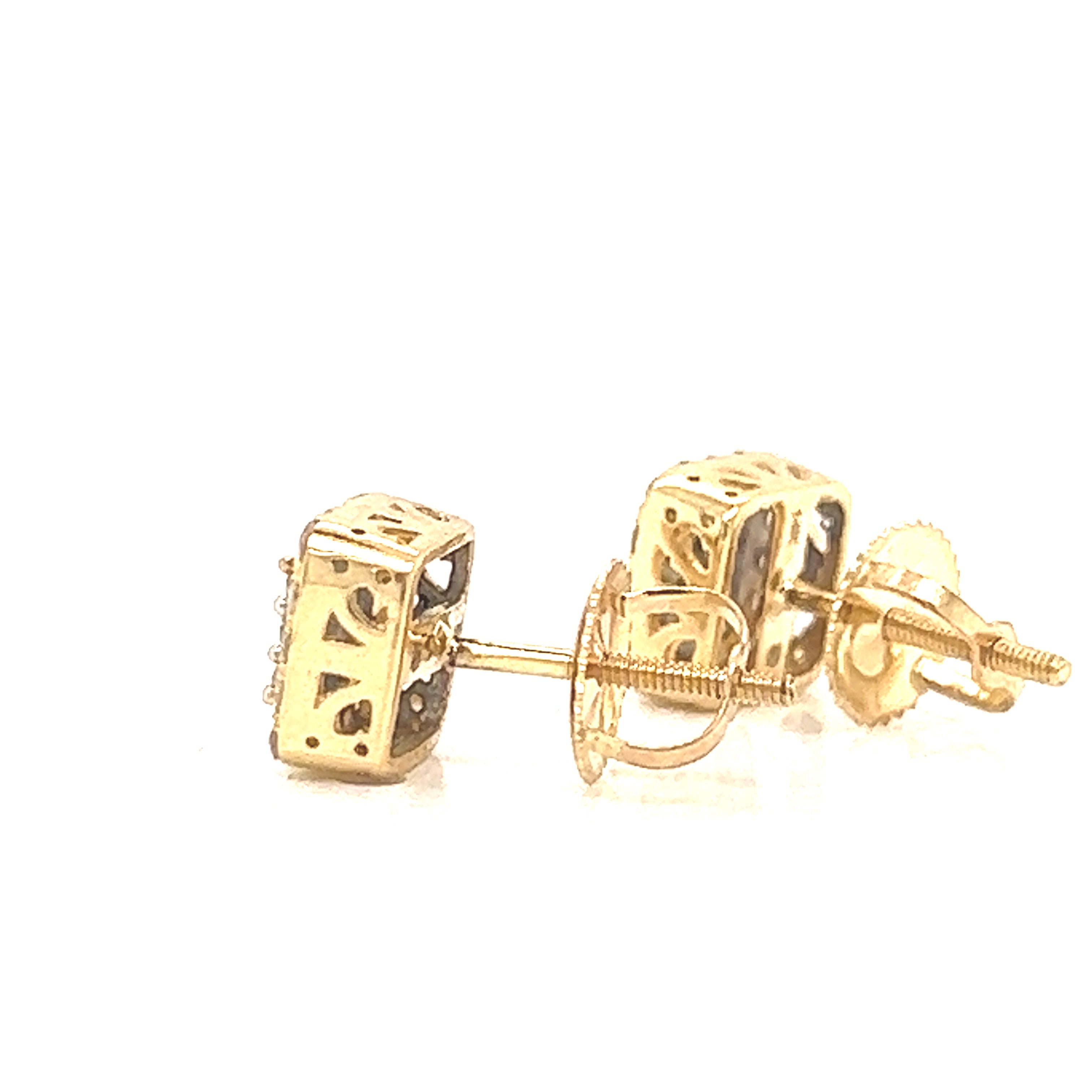 14k Gold- Diamonds Earrings