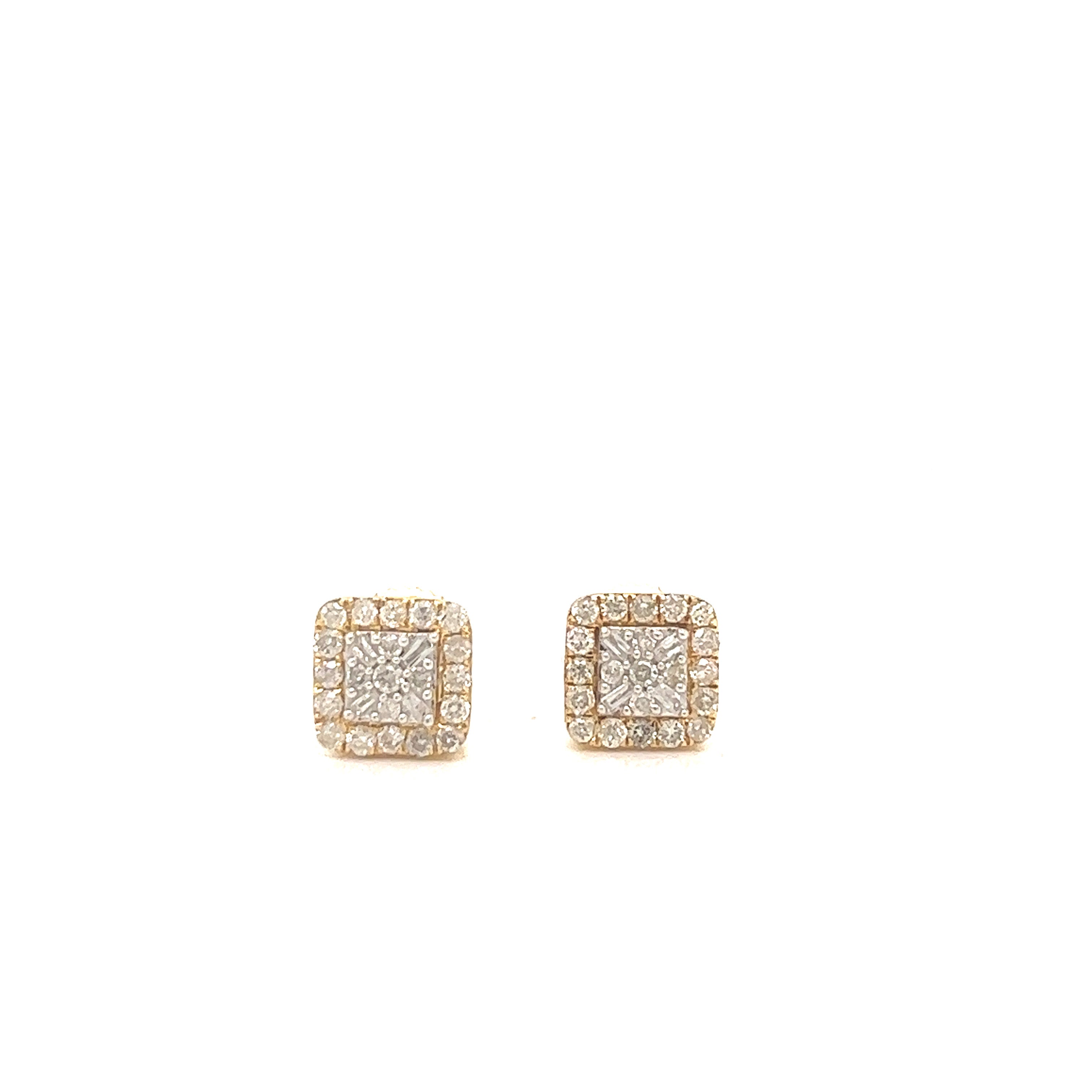 14k Gold- Diamonds Earrings