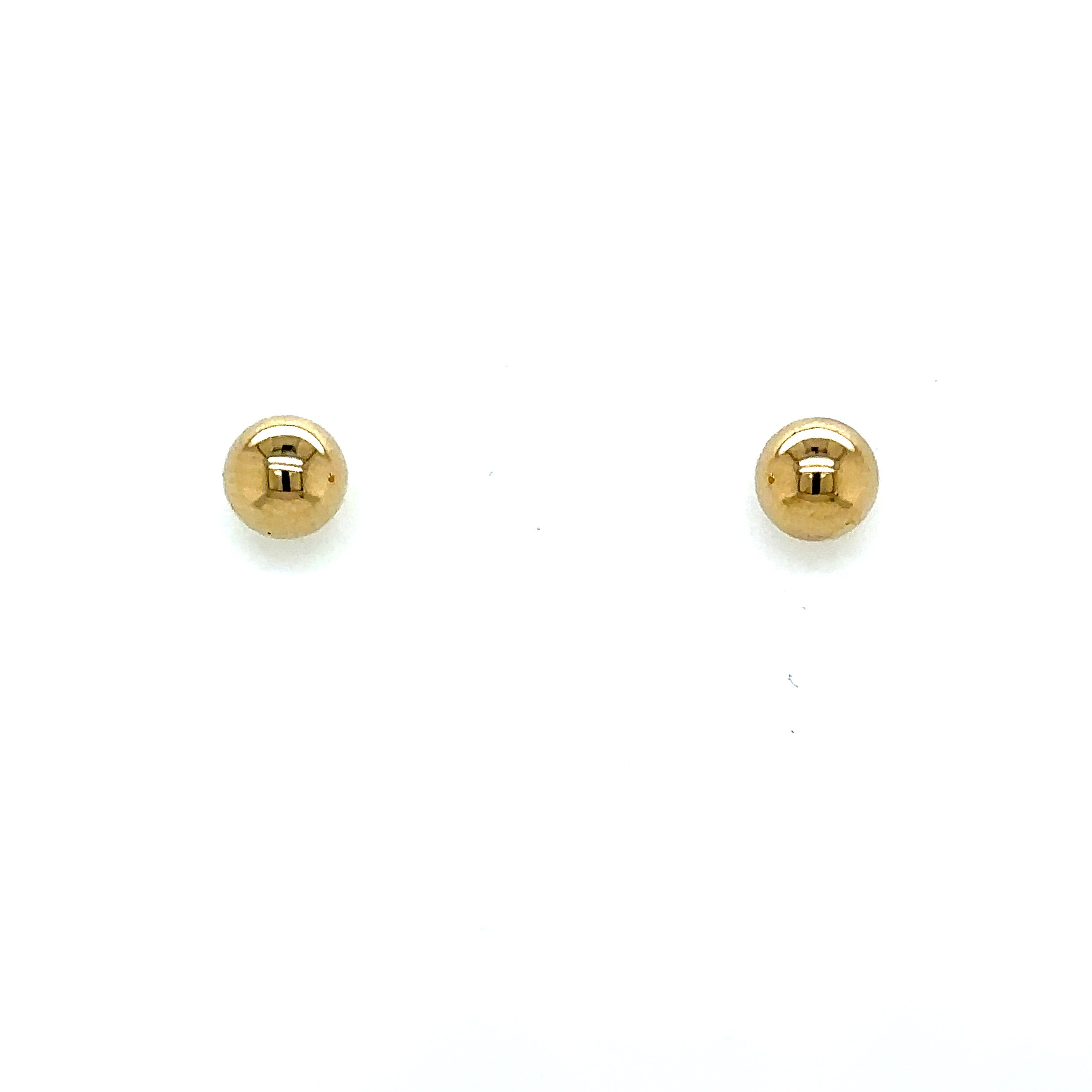 14k Gold - 8mm Ball Earrings