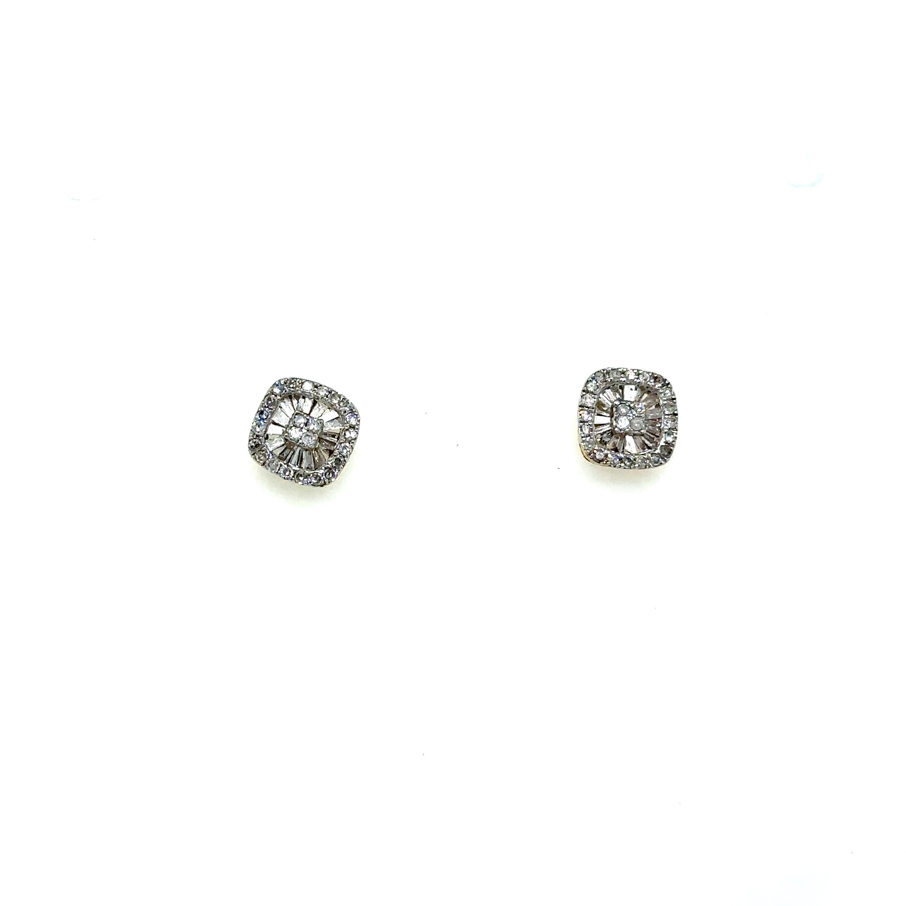 14k Gold- Diamonds Earrings