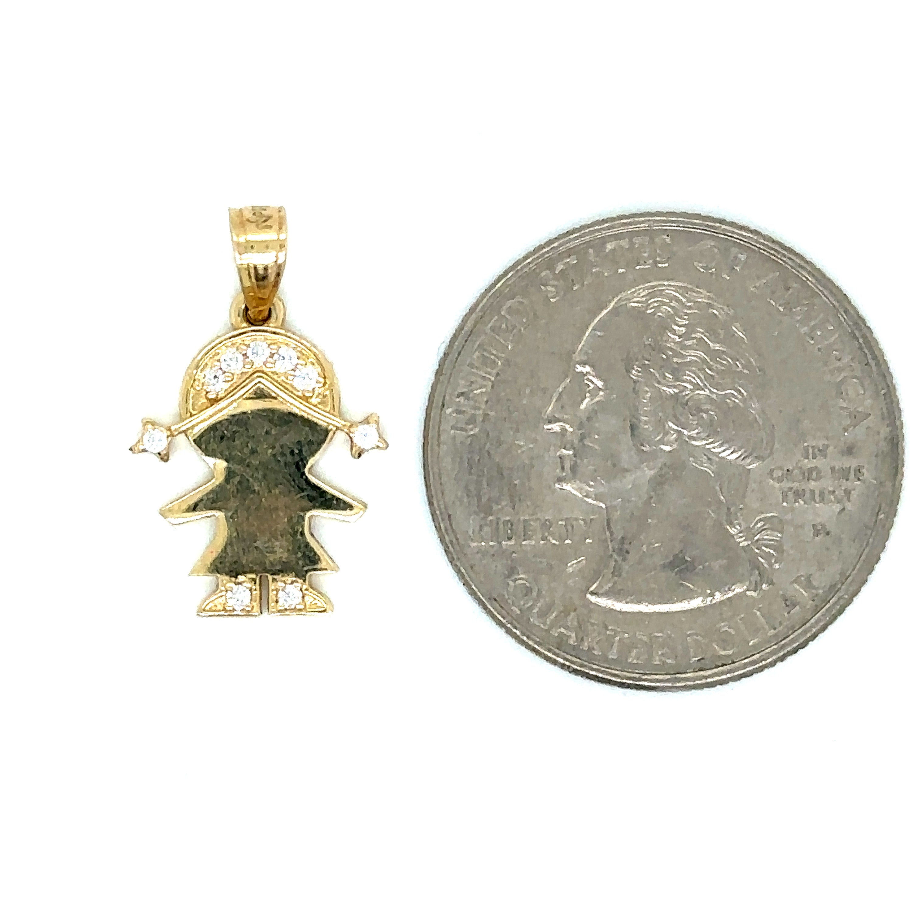 14k Gold - Little Girl Pendant