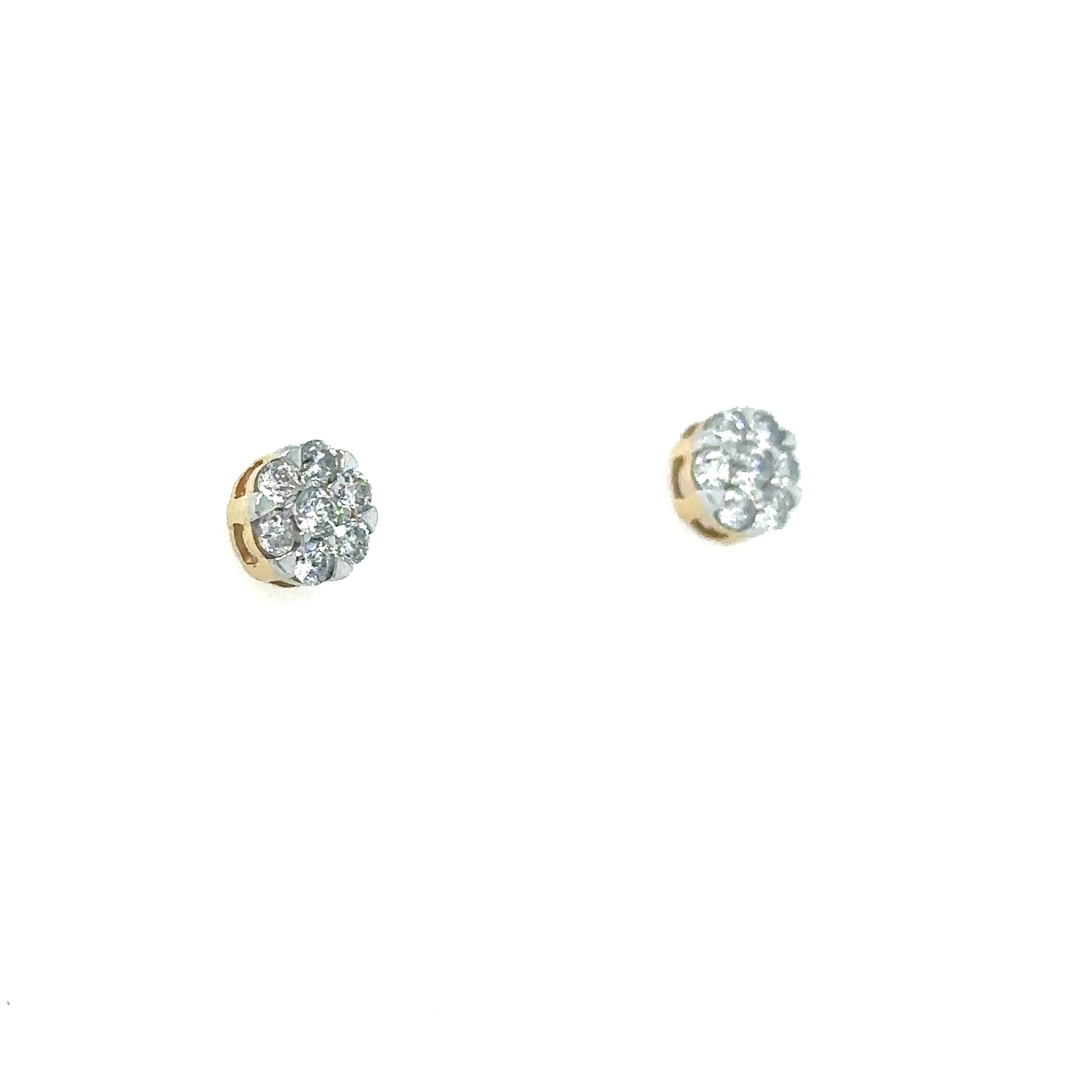 14k Gold- Diamond Studs