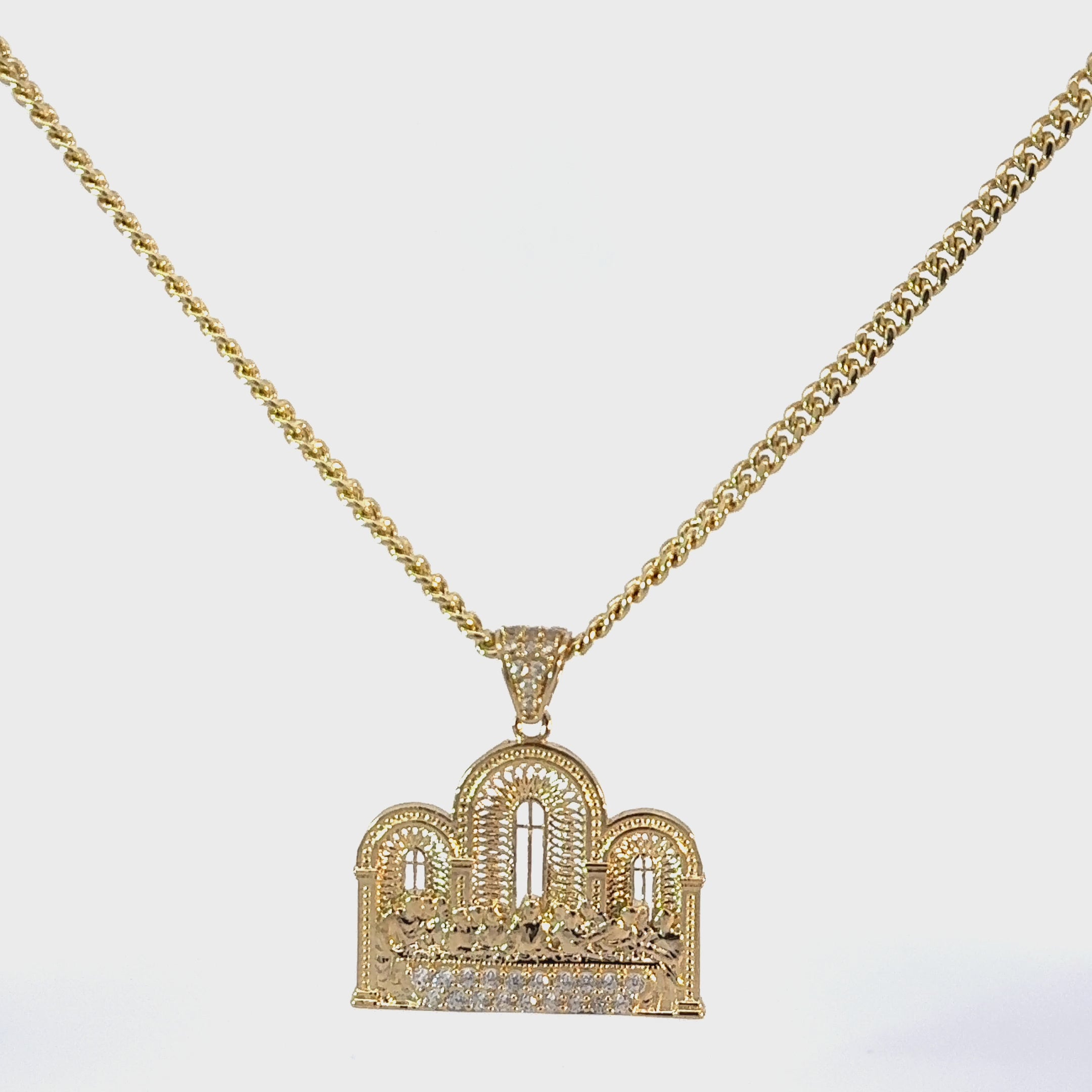 10k Gold Set - 3mm Cuban Chain + Pendant