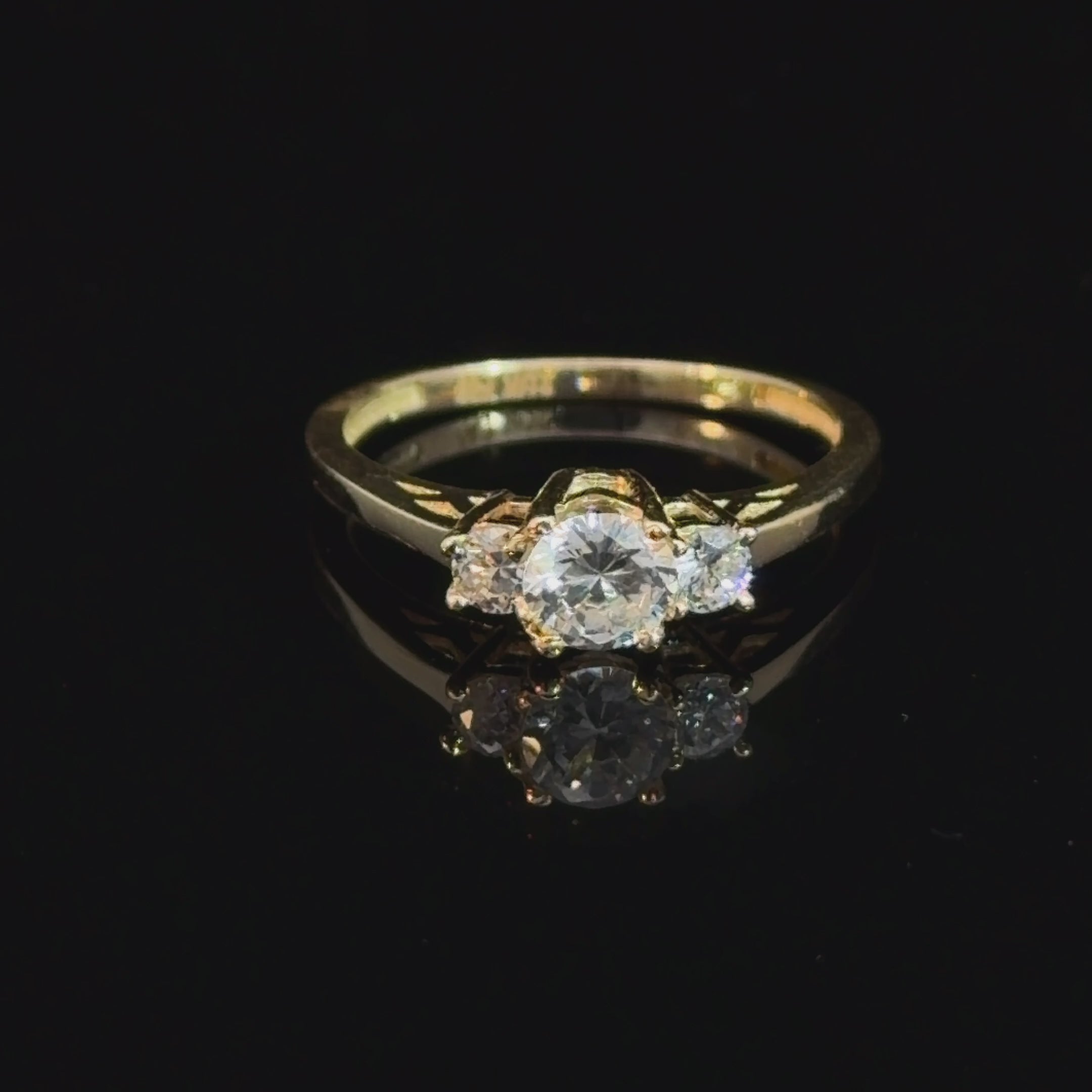10k Gold - CZ Engagement Ring / StyleA