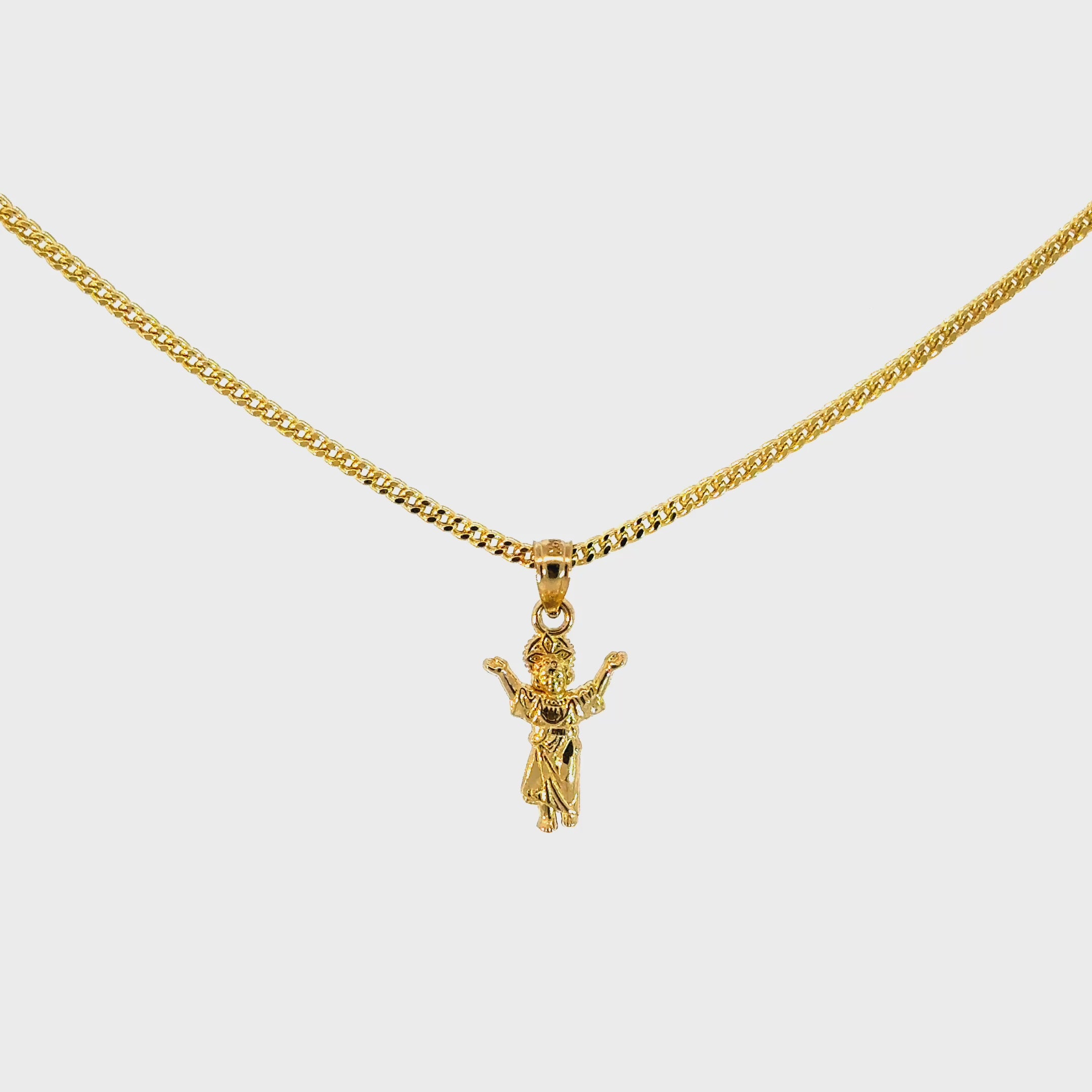 10k Gold Set - 1.7mm Franco + Pendant