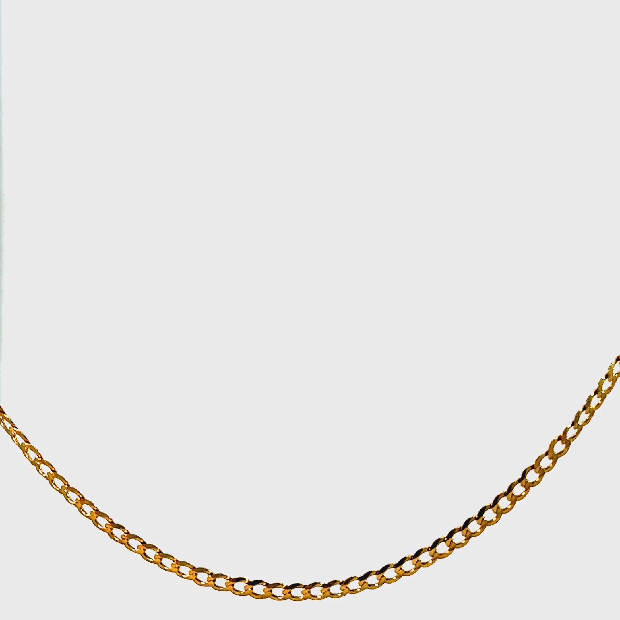 10k Solid Gold - 3mm Flat Cuban Chain