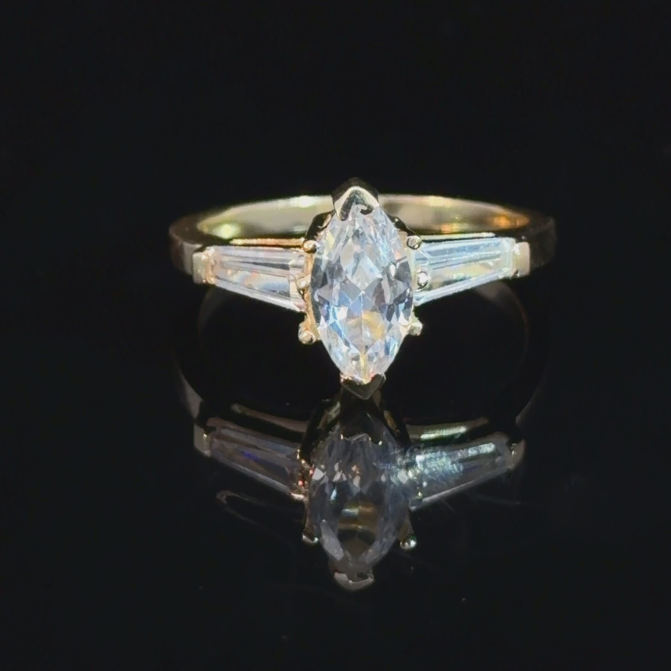 10k Gold - CZ Engagement Ring / StyleE