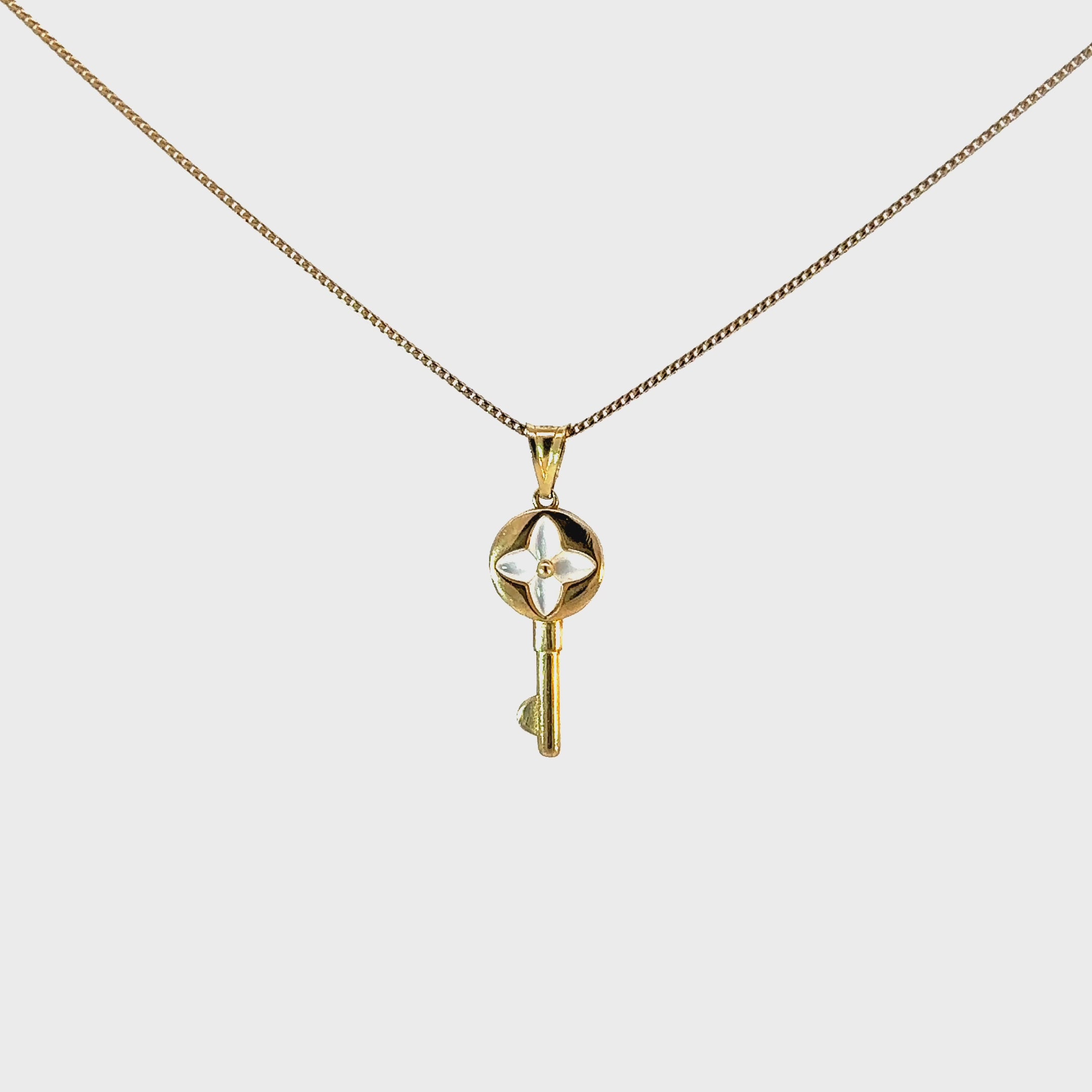 Gold Set - 10k Solid 1mm Franco Chain + 14k Gold Pendant