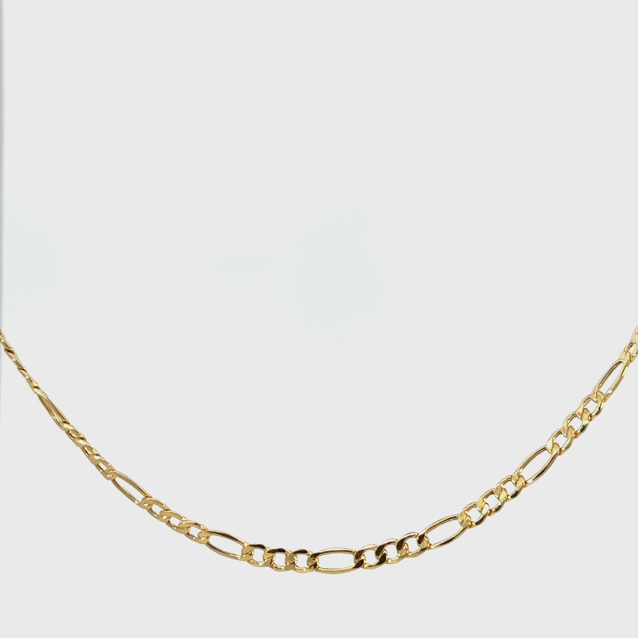 10k Gold - 3.5mm Figaro Chain