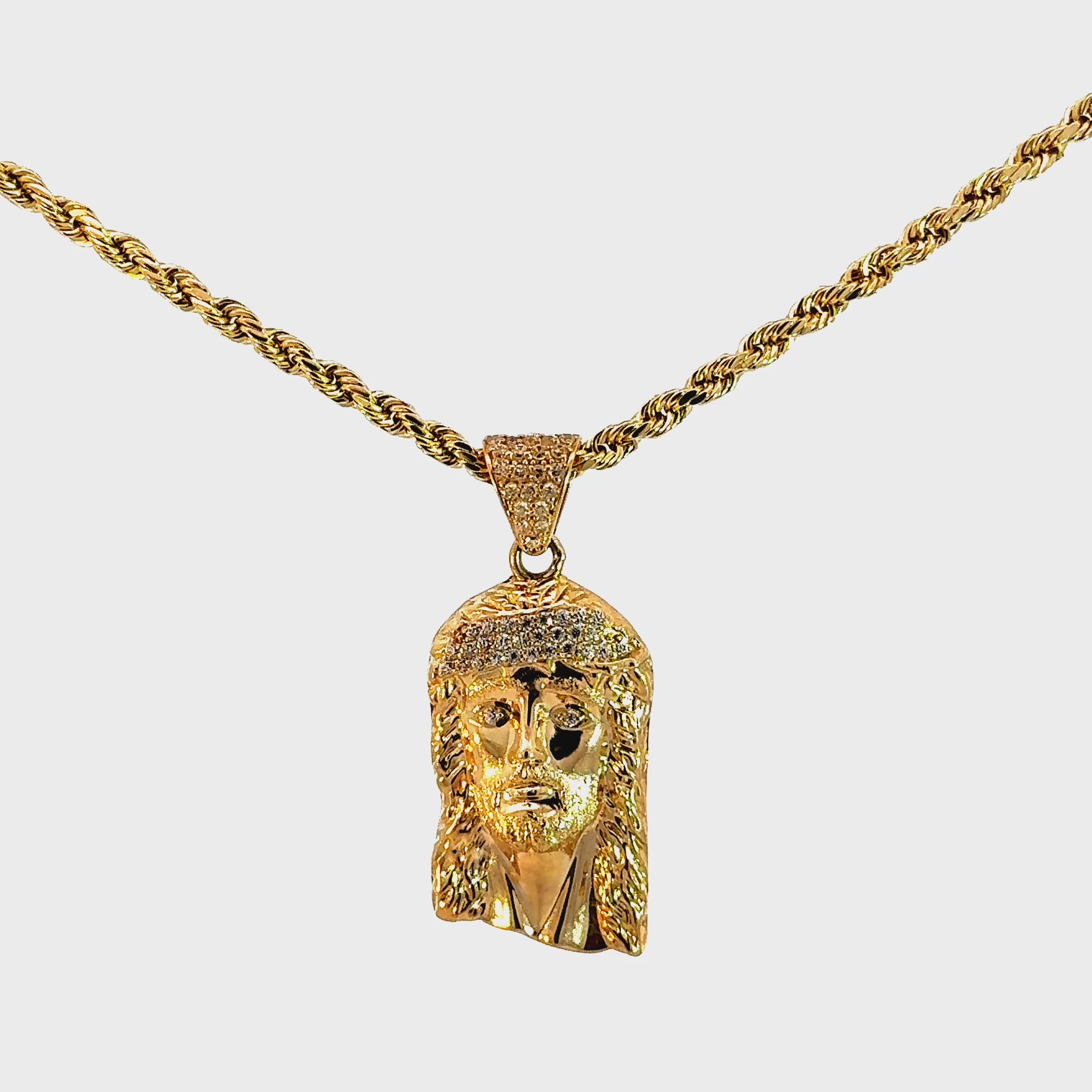 10k Gold Set - 3mm Rope + Pendant