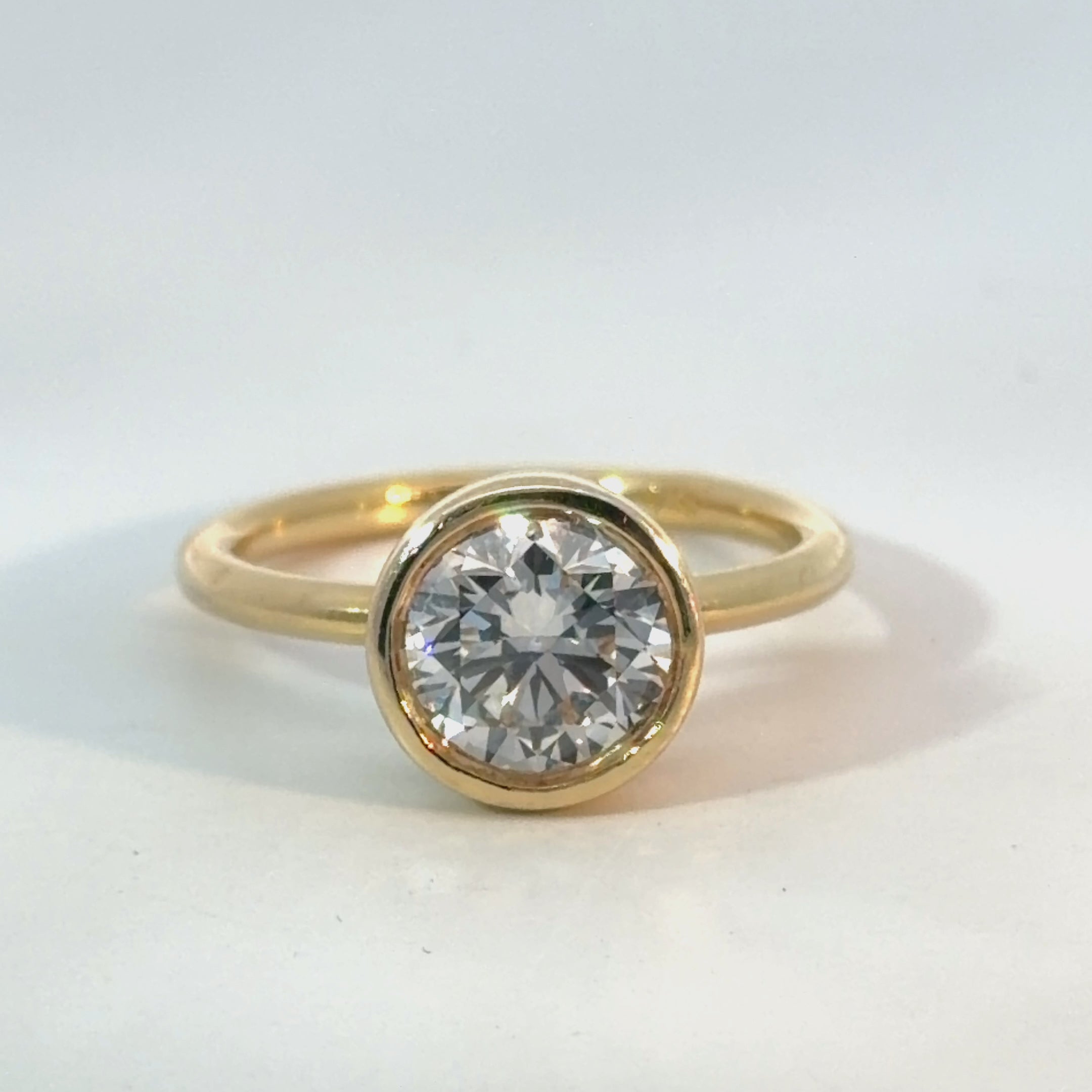 Round Bezel Set – Yellow Gold