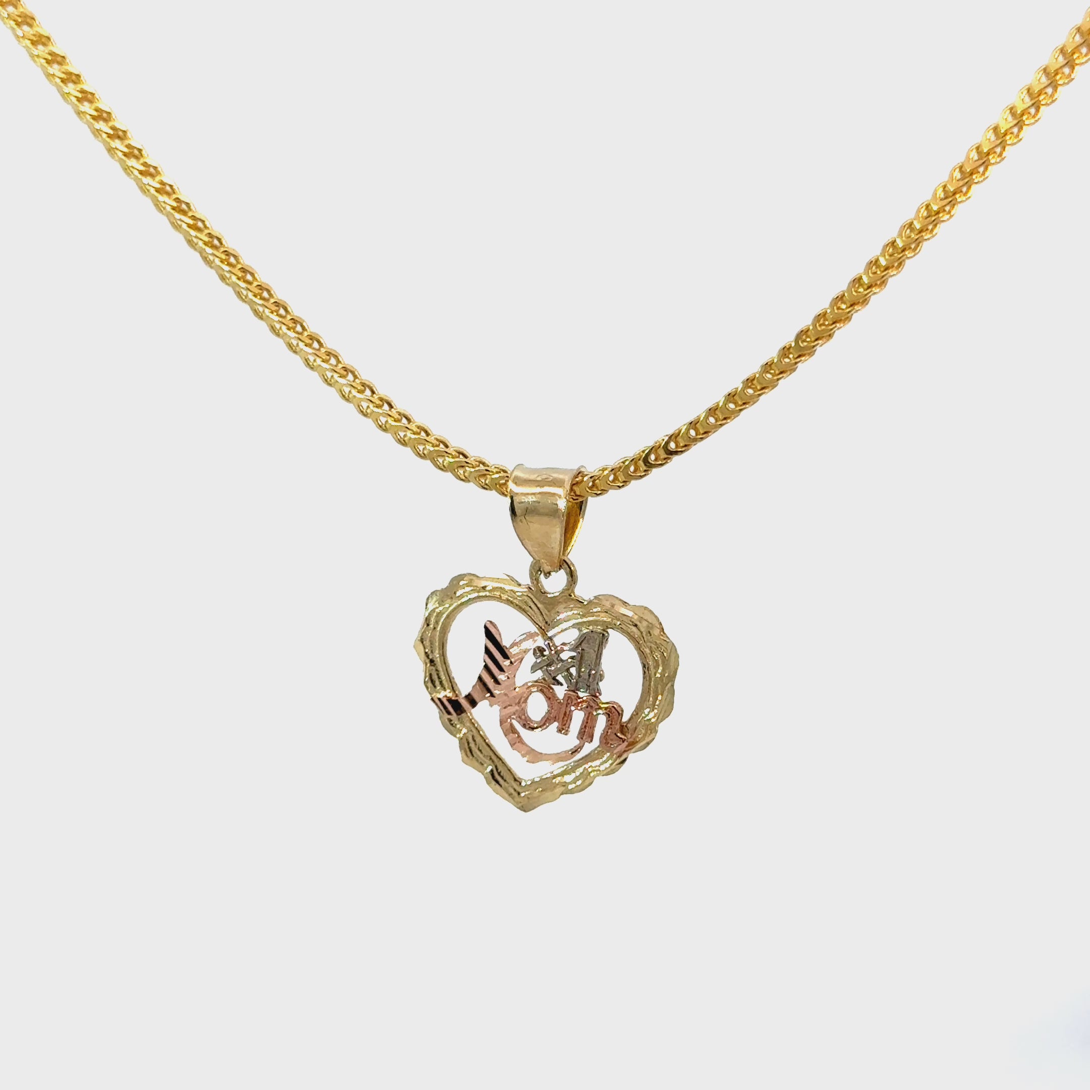 10k Gold Set -  1.8mm Franco Chain + Heart Pendant