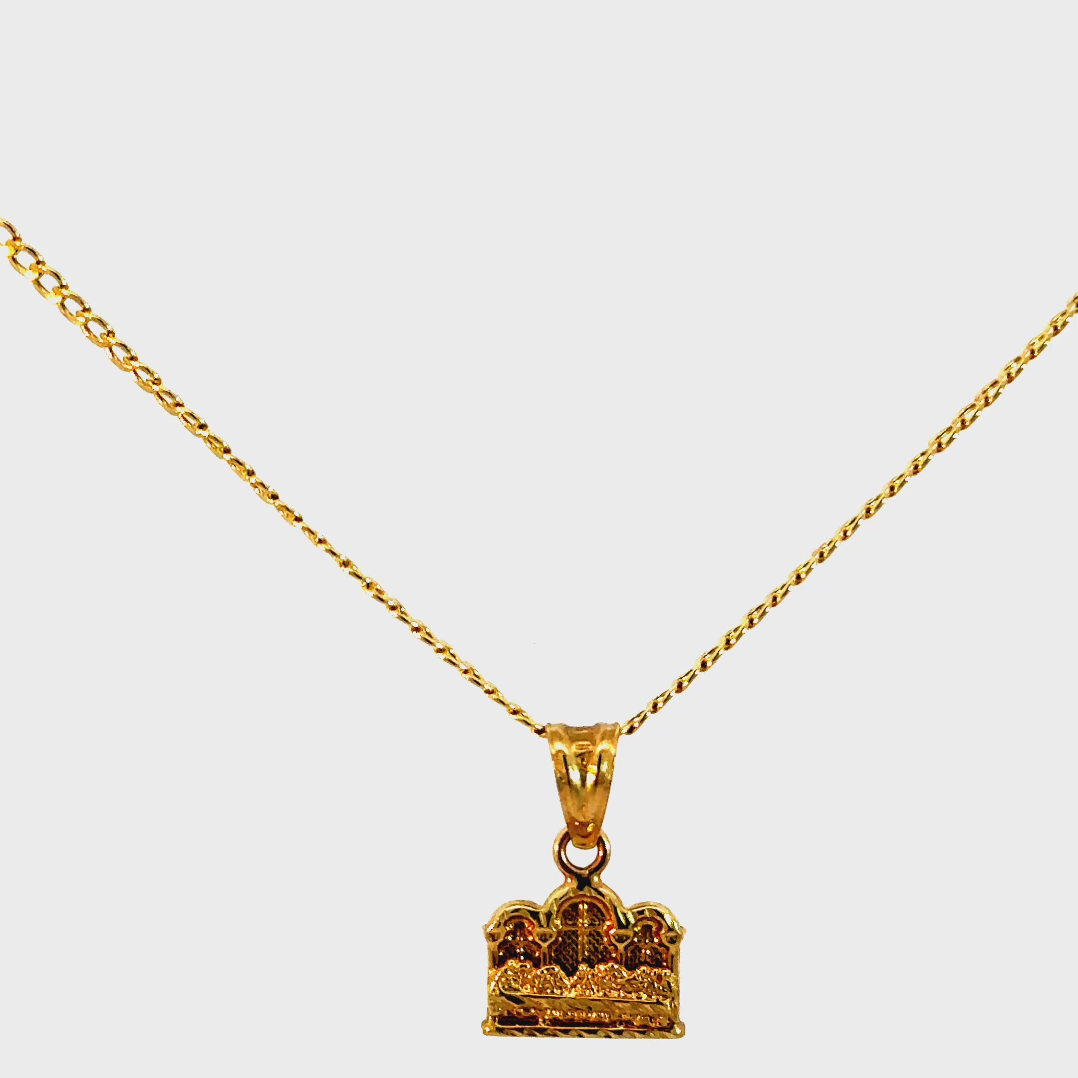 10k Gold Set - 2mm Cuban Chain + Pendant