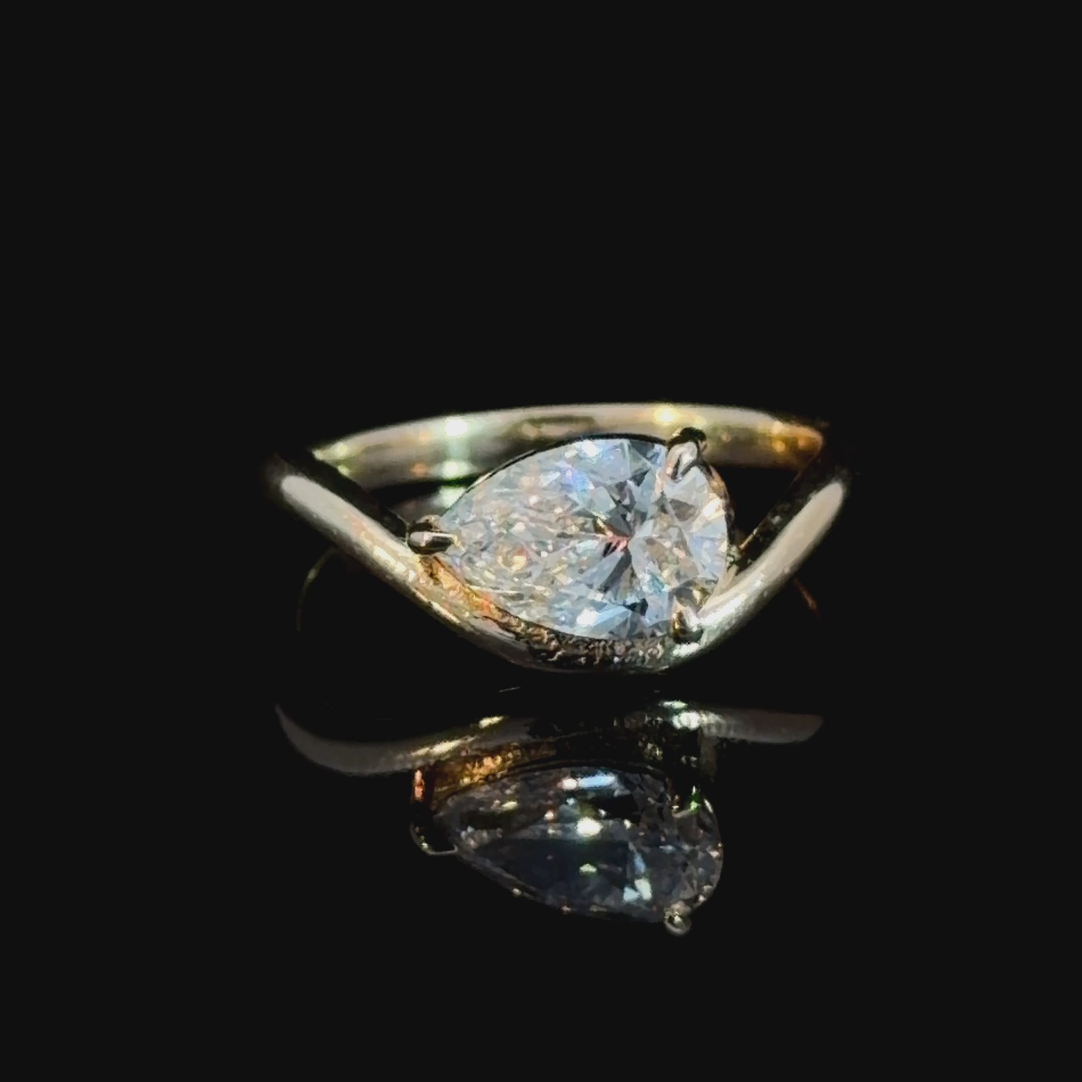 1.18CT Pear Lab Diamond Ring