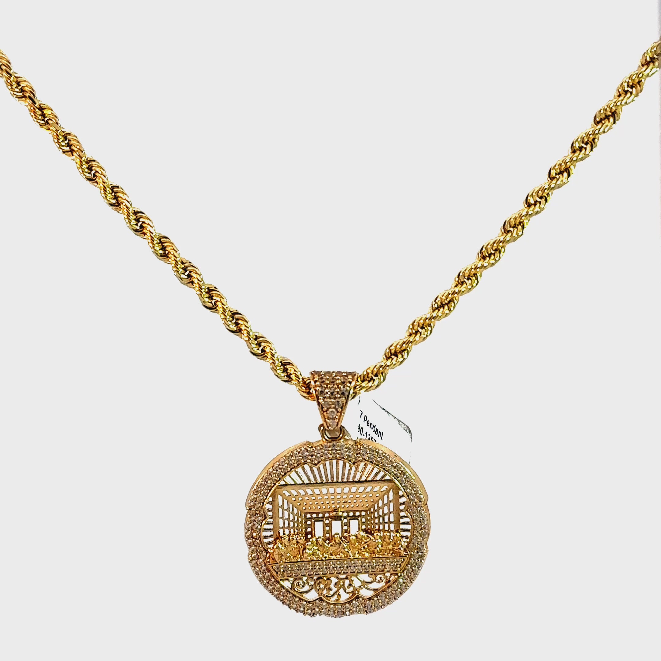 10k Gold Set - 3mm Rope + Pendant