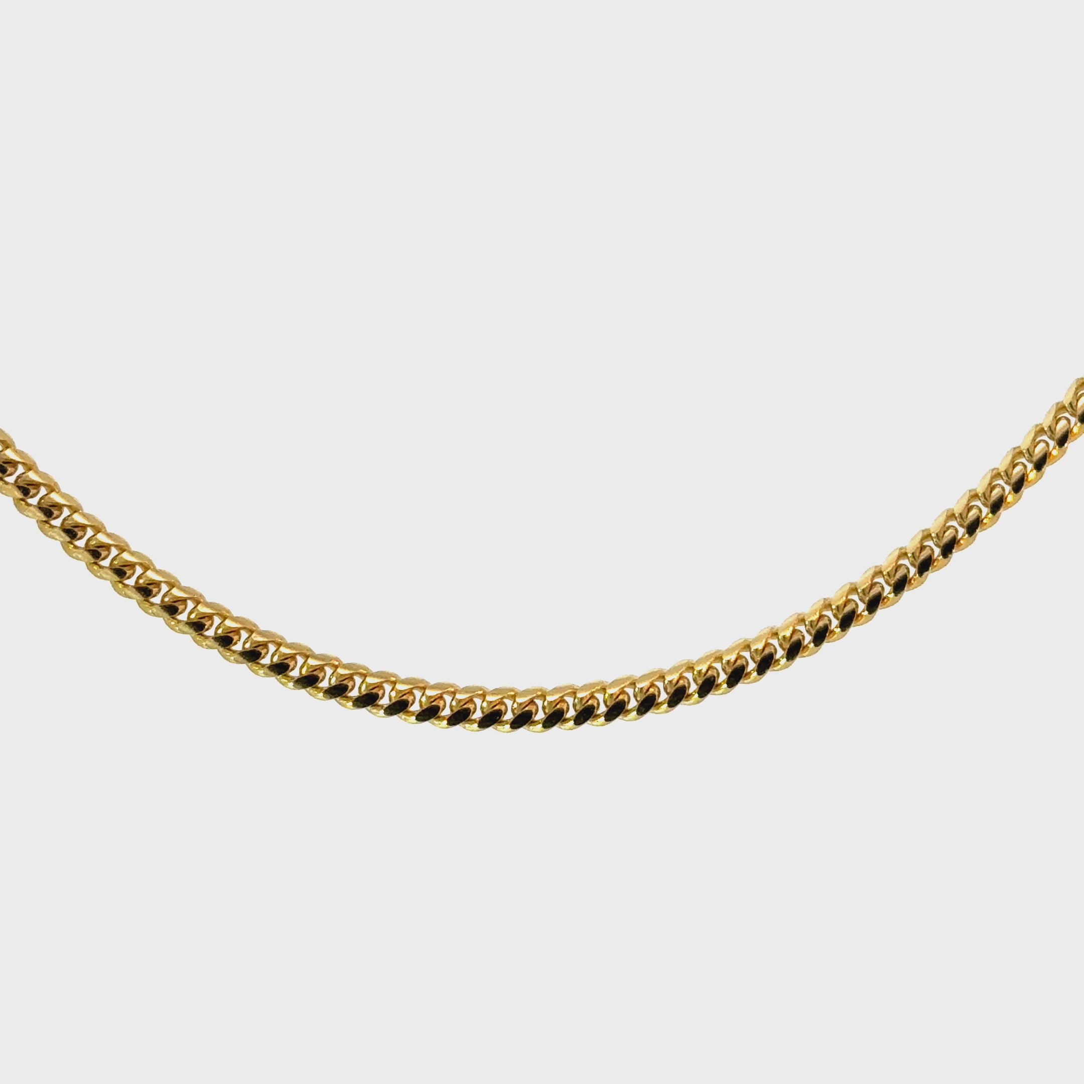 10k Solid Gold - 3.2mm Cuban Chain